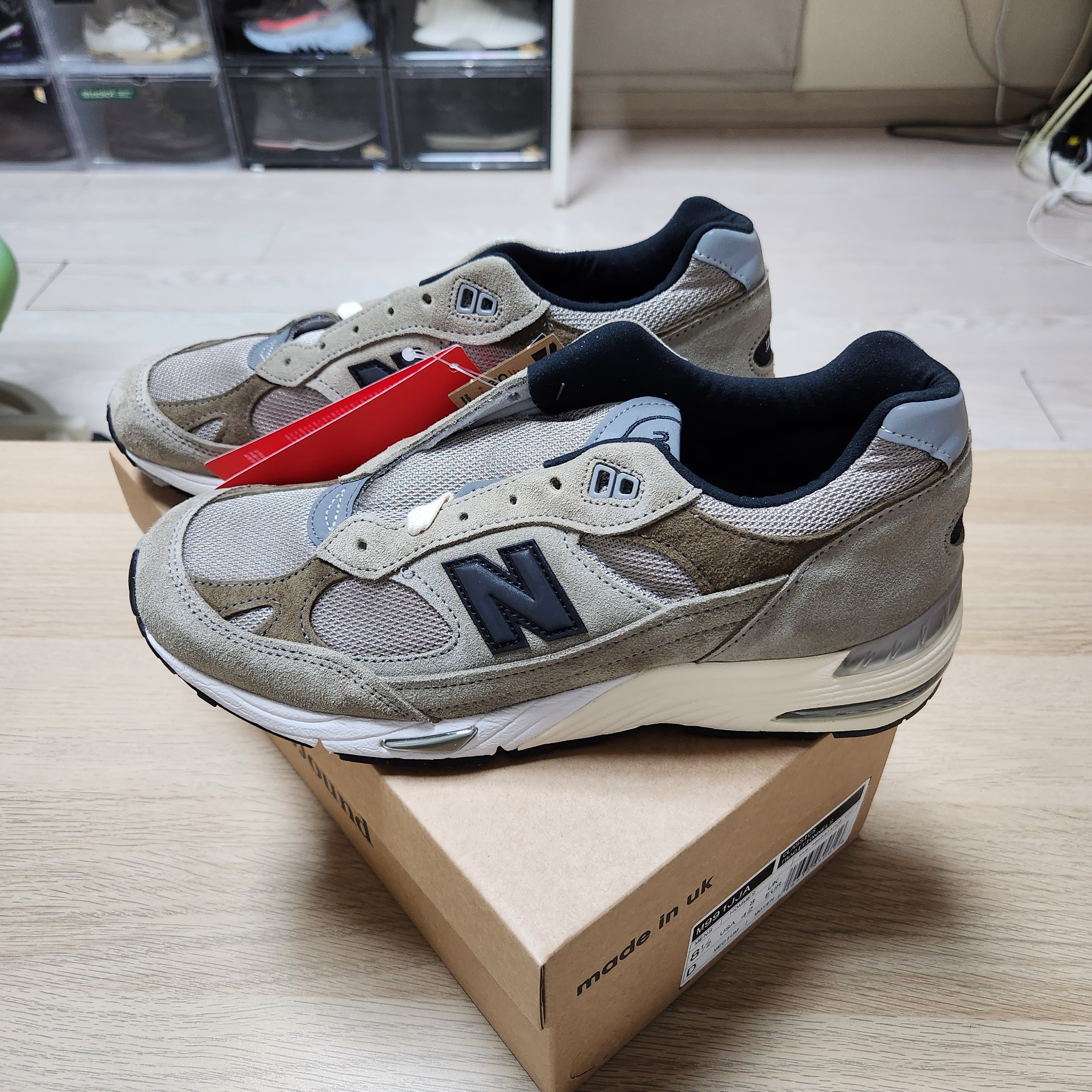 New Balance x JJJJound 991 Made in UK Grey 착용 스타일 - 2