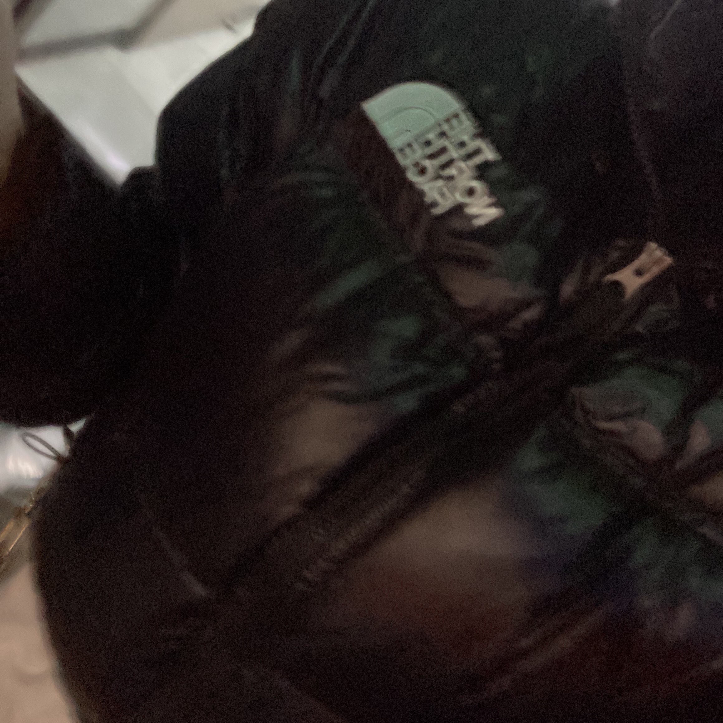 (W) The North Face Nuptse Short Jacket TNF Black 착용 스타일