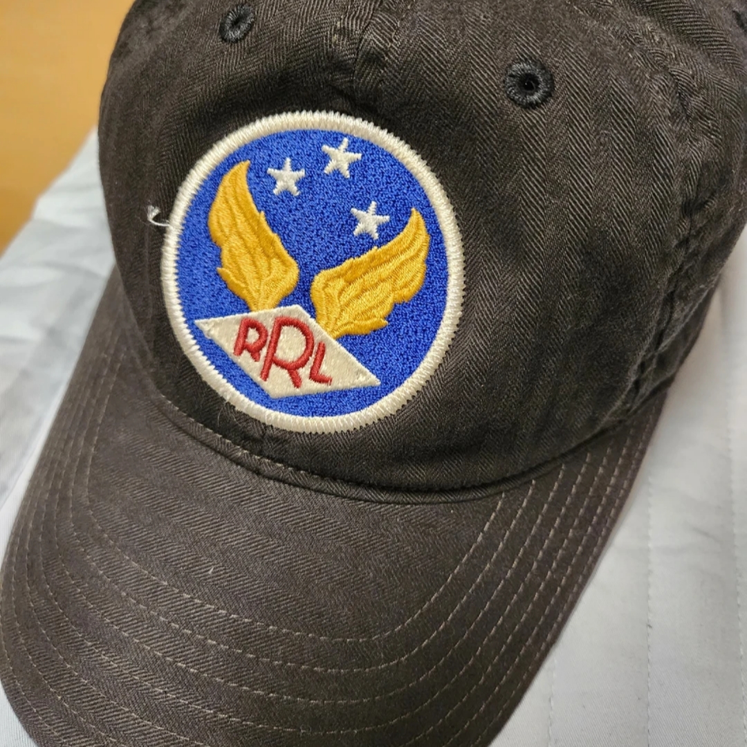 Double RL Garment Dyeing Twill Ball Cap Black 착용 스타일