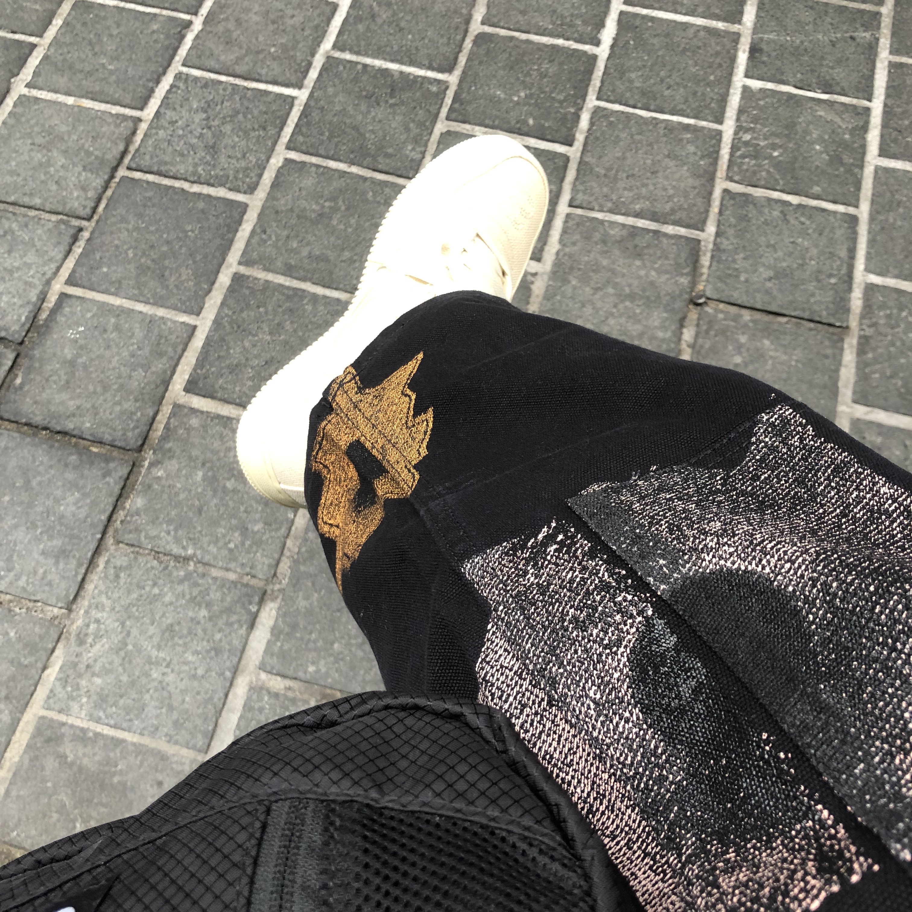 Nike x Stussy Air Force 1 '07 Mid SP Fossil, Supreme x Nate Lowman Double Knee Painter Pants Black - 22SS 착용 스타일