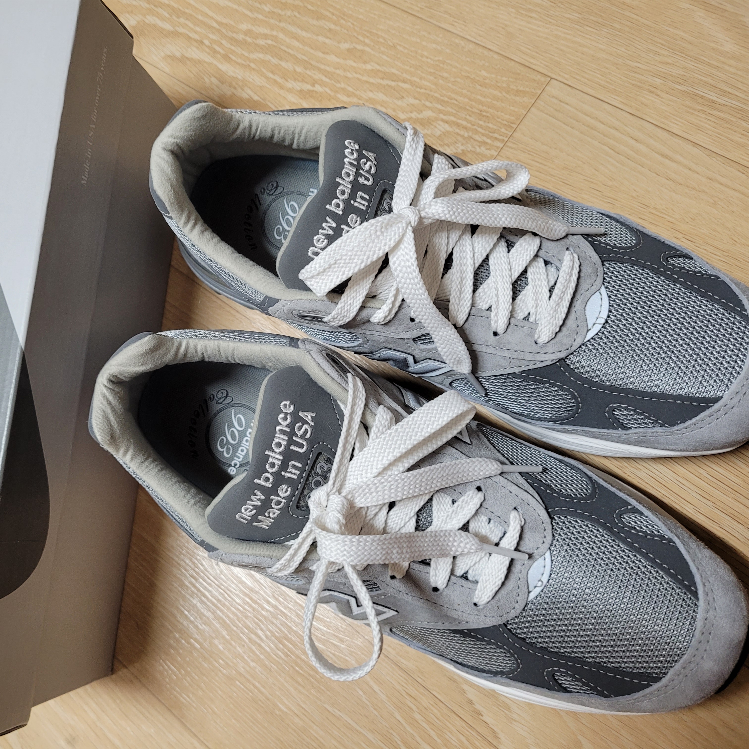 New Balance 993 Made in USA Grey - D Standard 착용 스타일
