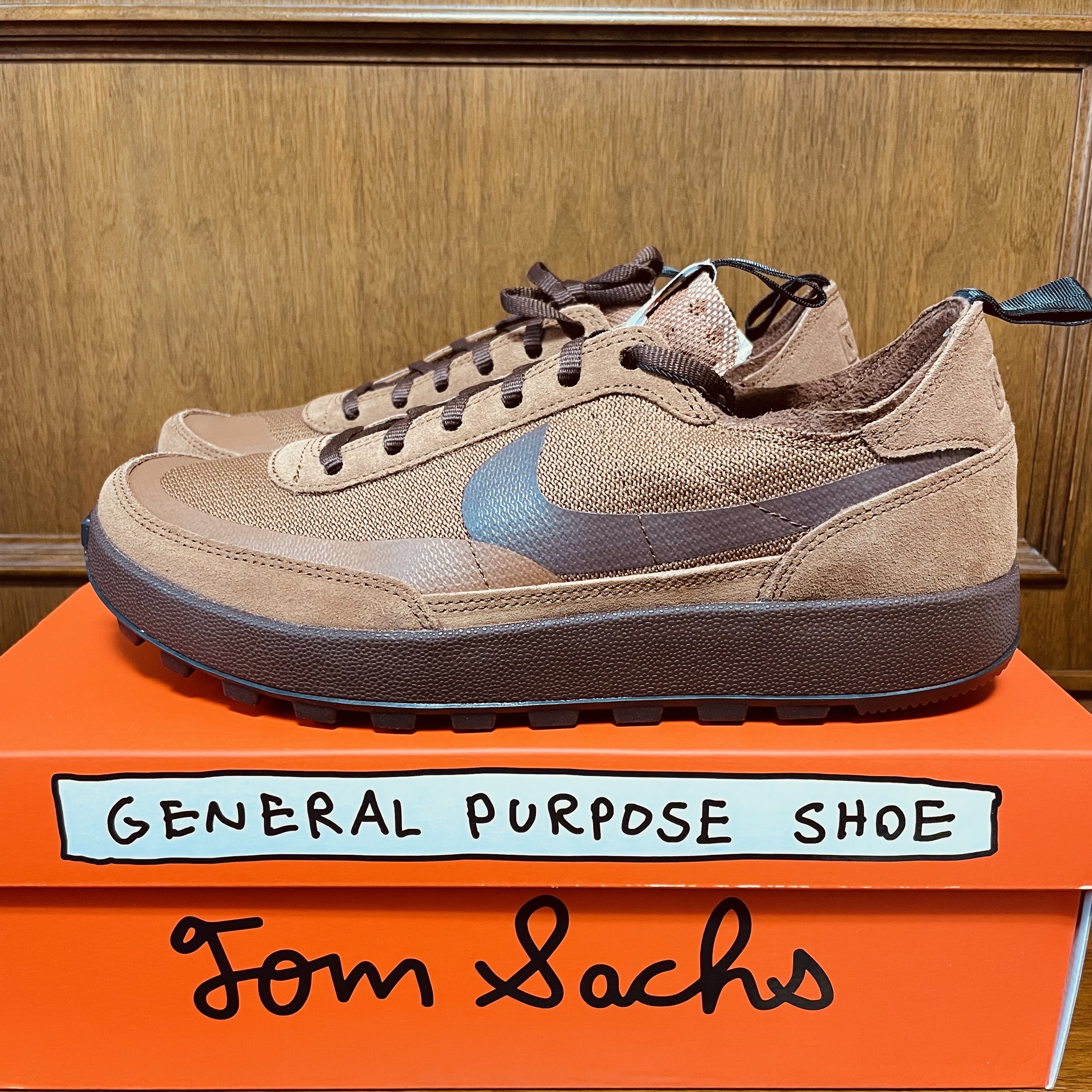 Nike x Tom Sachs General Purpose Shoe Brown 착용 스타일 - 1