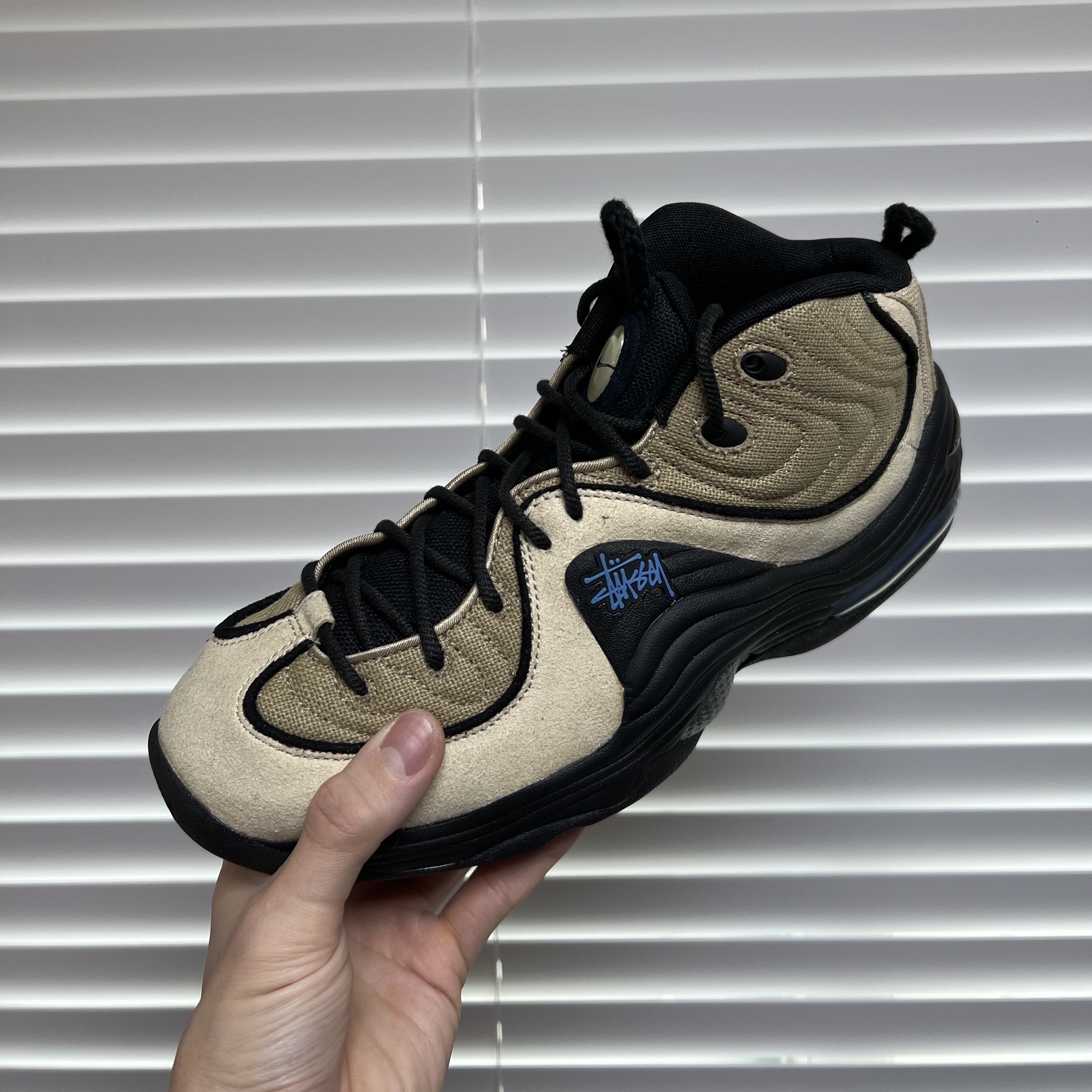 Nike x Stussy Air Penny II Rattan and Limestone 착용 스타일