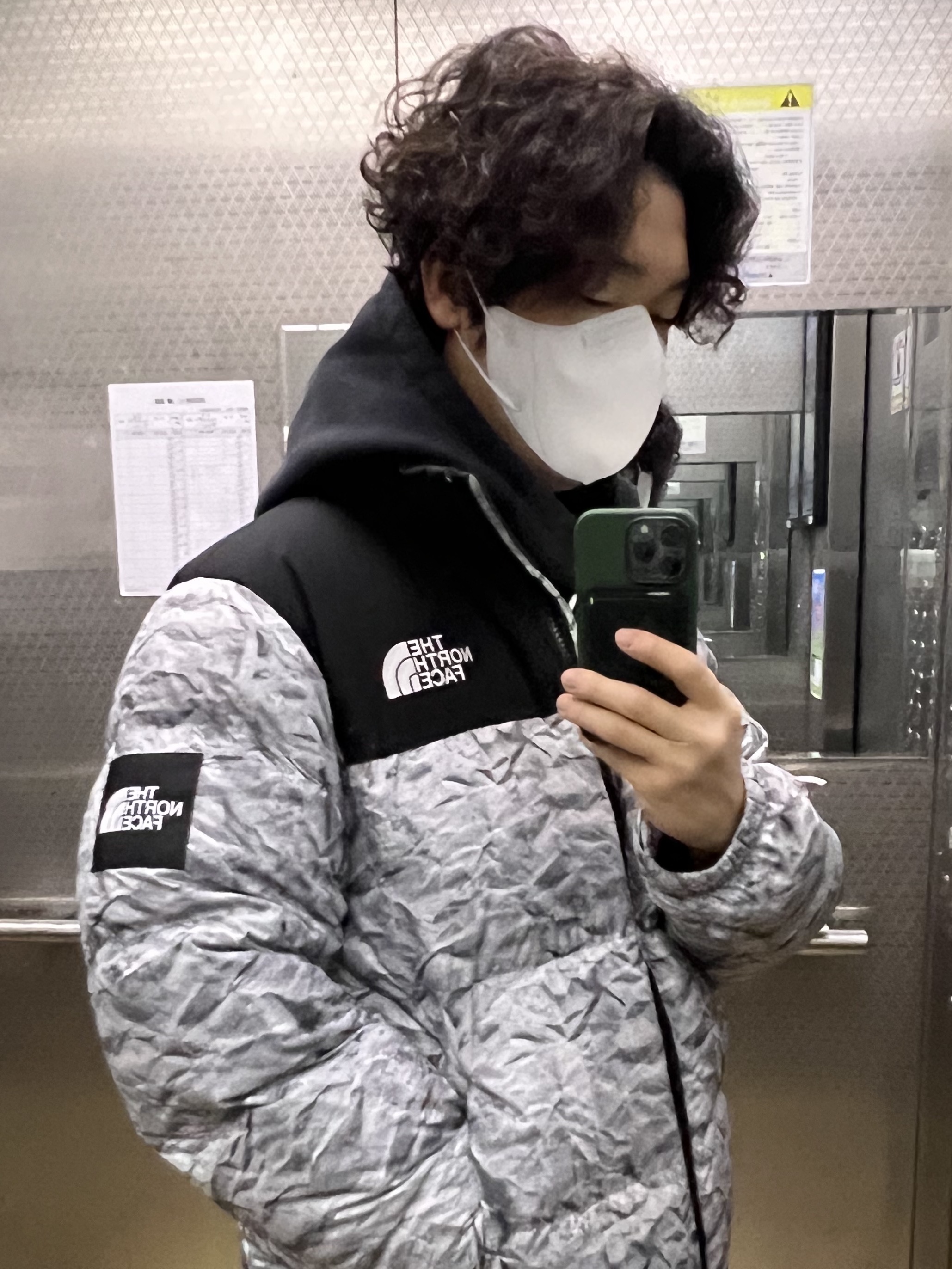The North Face White Label Novelty Nuptse Down Jacket White, Nike NRG Solo Swoosh Fleece Hoodie Black White - US/EU 착용 스타일