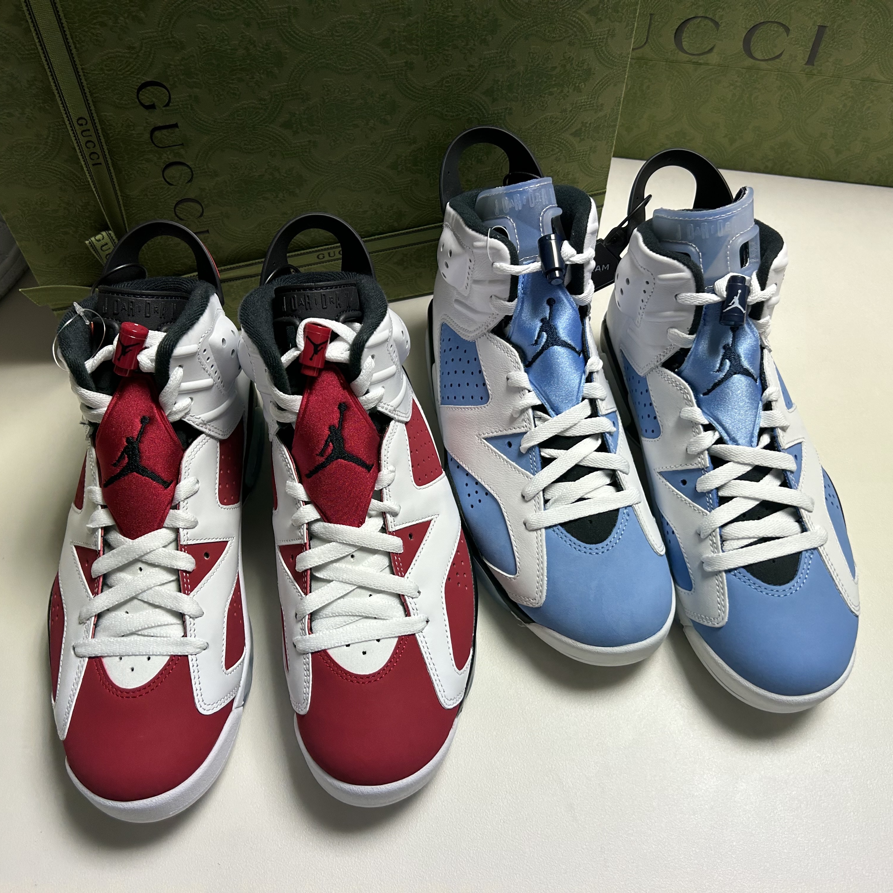 Jordan 6 Retro Carmine 2021, Jordan 6 Retro University Blue 착용 스타일