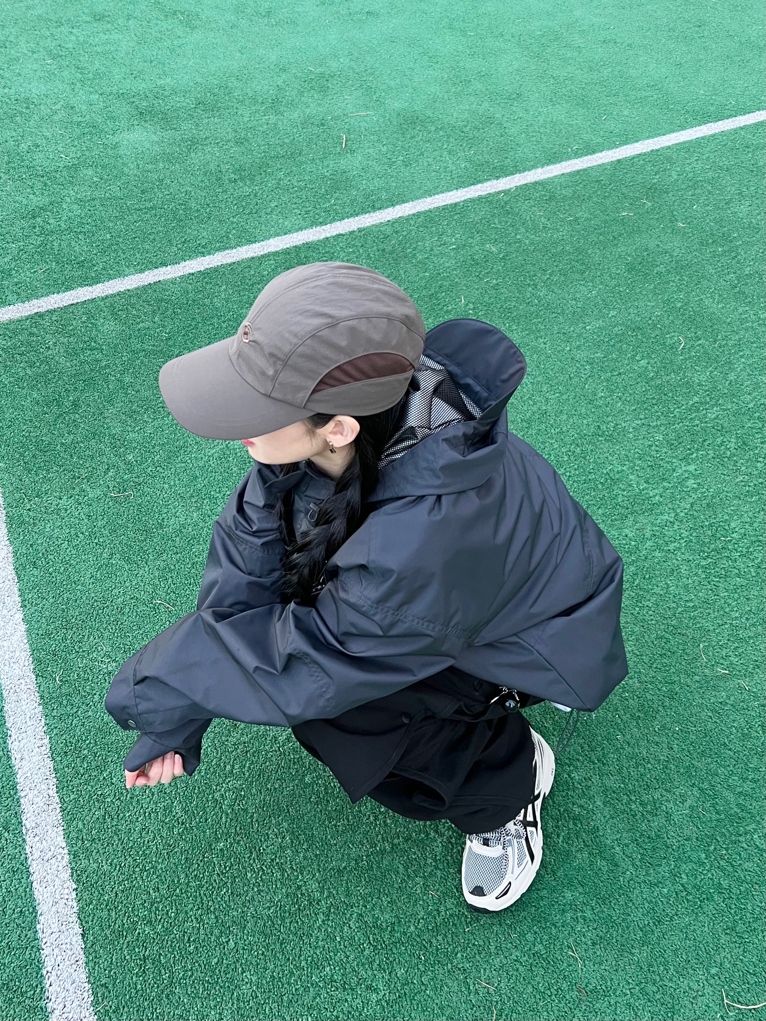 Asics Gel-Venture 6 Feather Grey Black, Sansan Gear Wave Pants Black - 22FW 착용 스타일 - 3