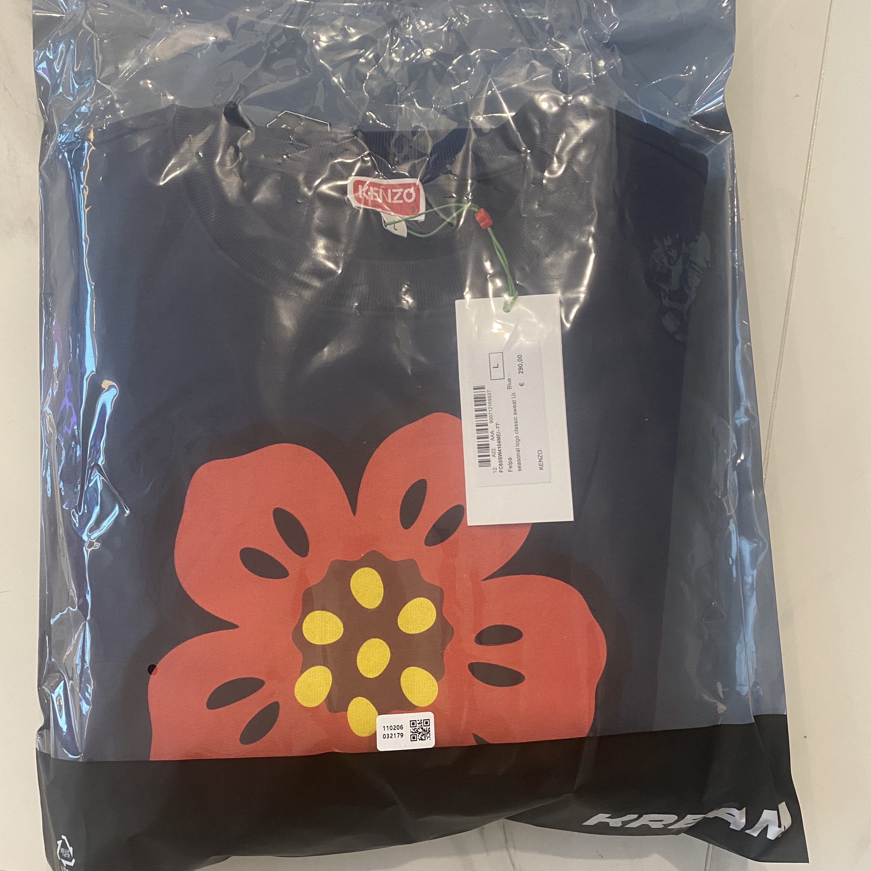 Kenzo Boke Flower Sweatshirt Midnight Blue 착용 스타일 - 3