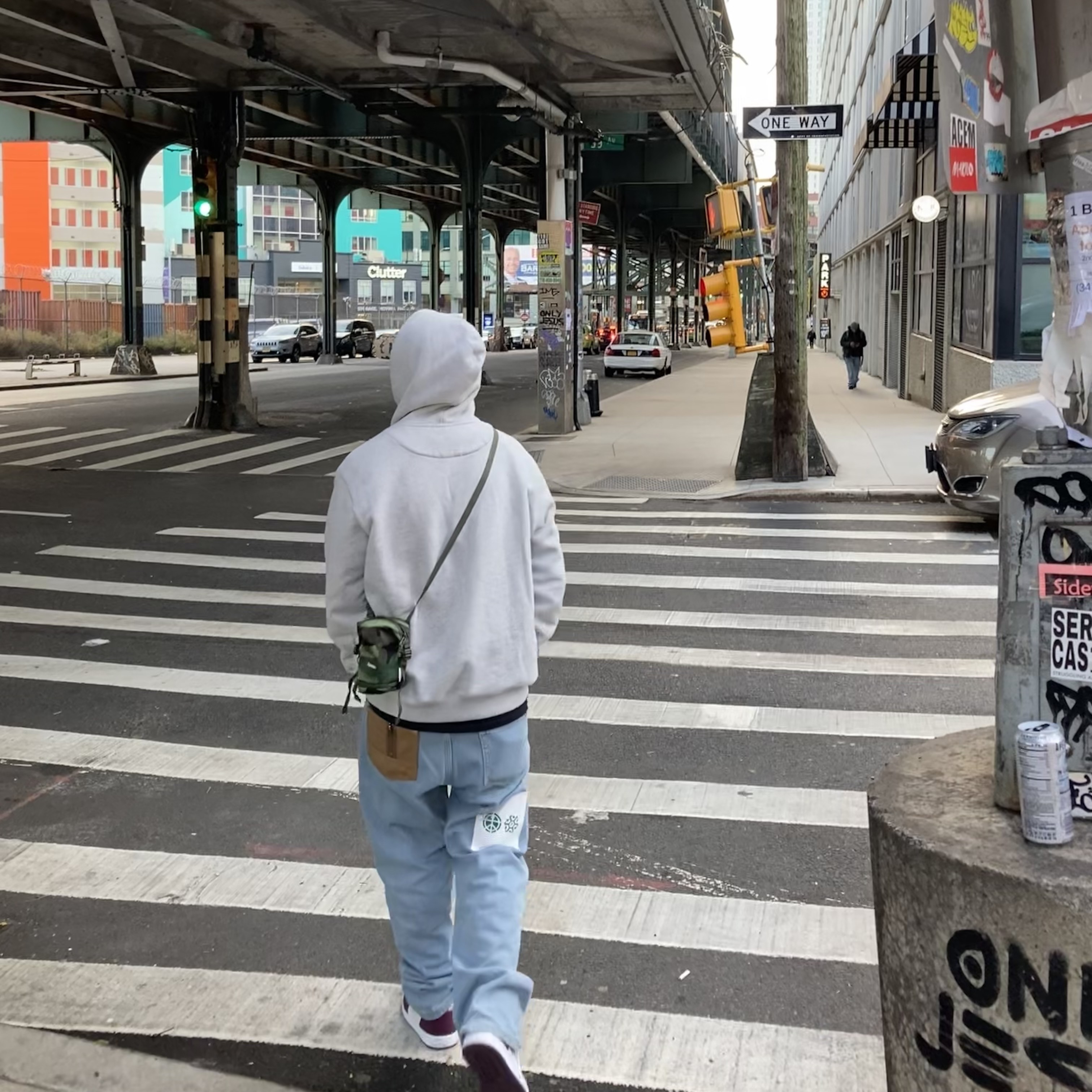 Palace Satin Hood Grey Marl - 21SS, Jordan 1 Retro High OG Bordeaux 착용 스타일 - 4