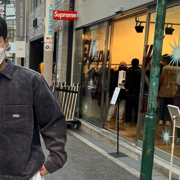 Supreme Quilted Corduroy Shirt Black - 22FW 착용 스타일