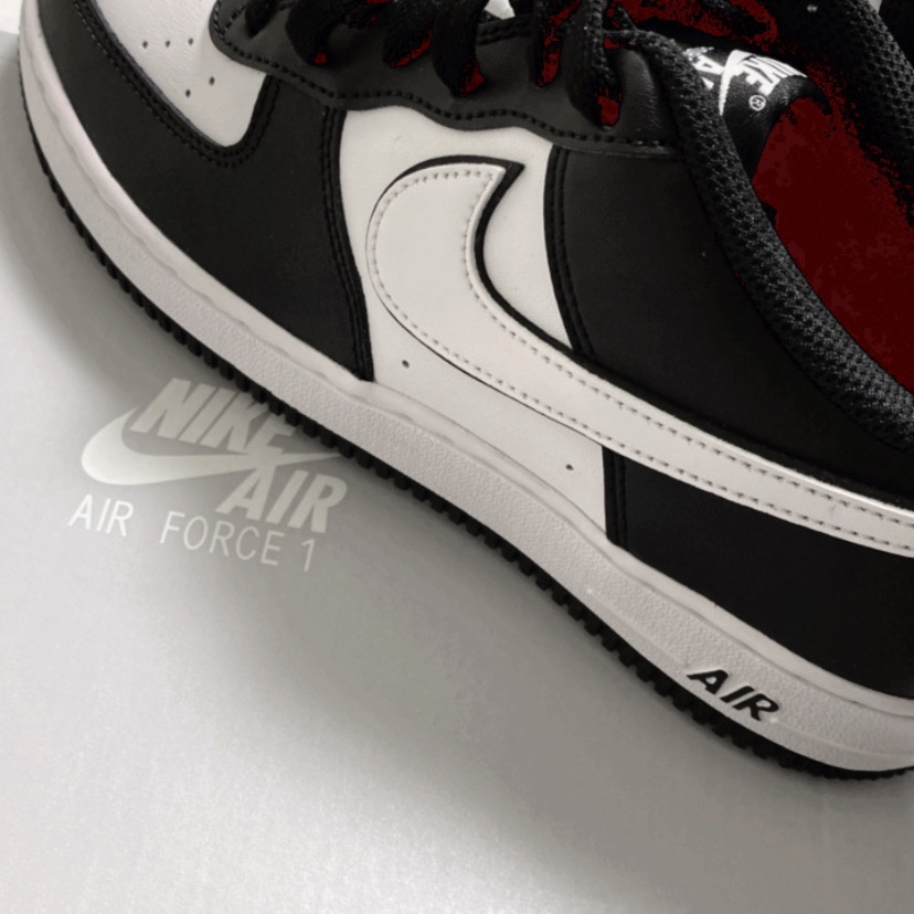 (GS) Nike Air Force 1 LV8 2 Black White 착용 스타일