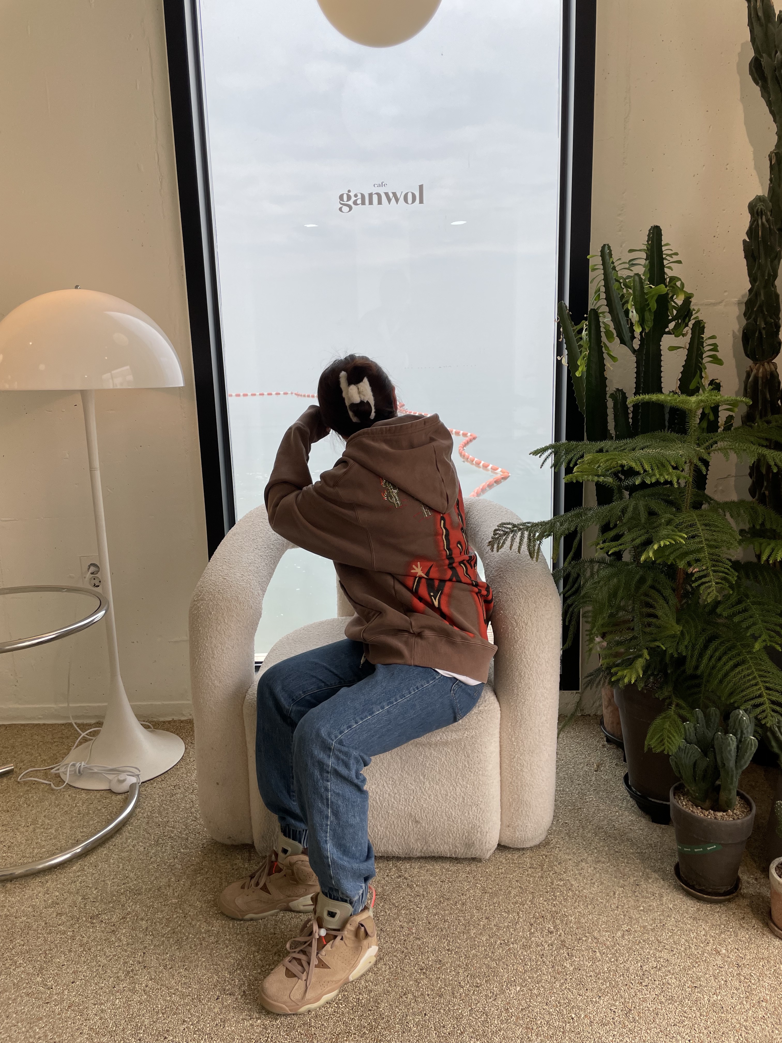 Jordan x Travis Scott Hoodie Antique Brown - US/EU, Jordan 6 x Travis Scott Retro SP British Khaki 착용 스타일 - 3