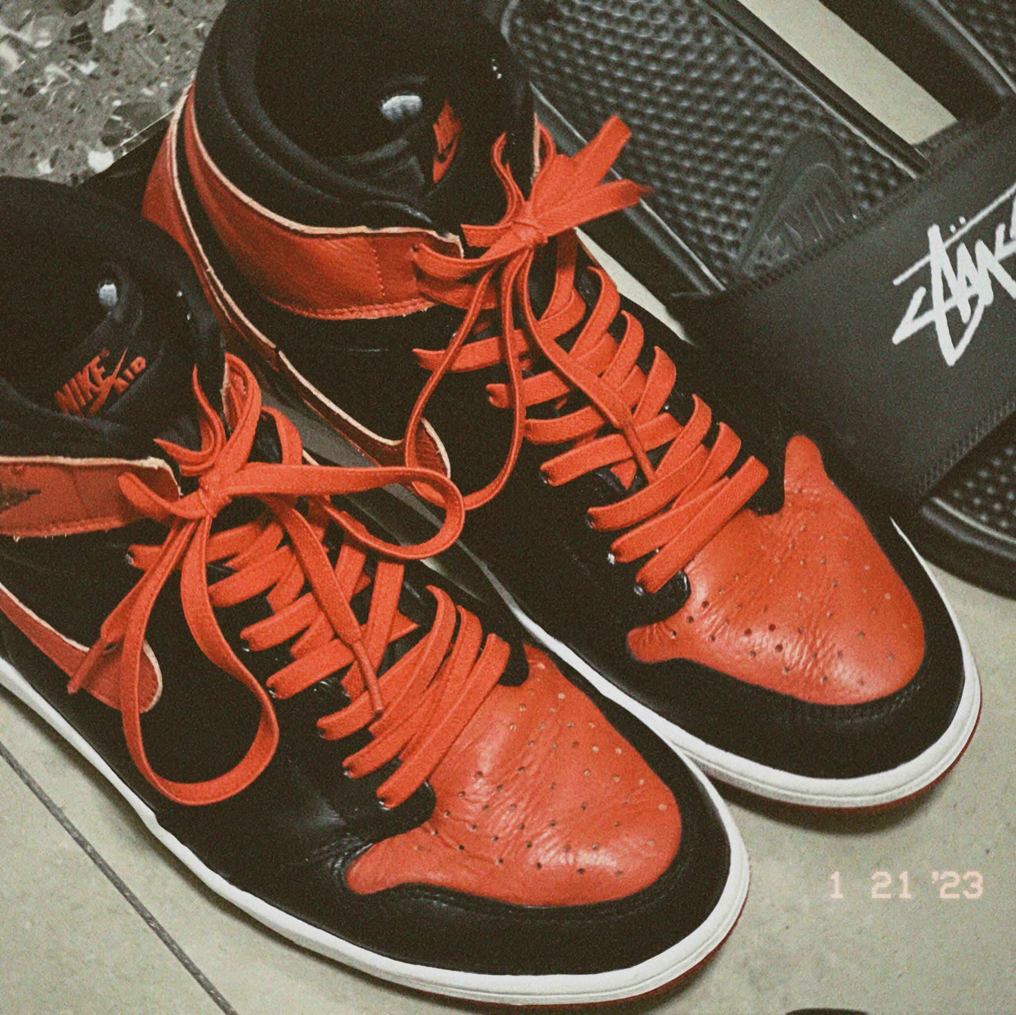 Jordan 1 Retro High OG Heritage, Jordan 1 Retro High OG Patent Bred 착용 스타일