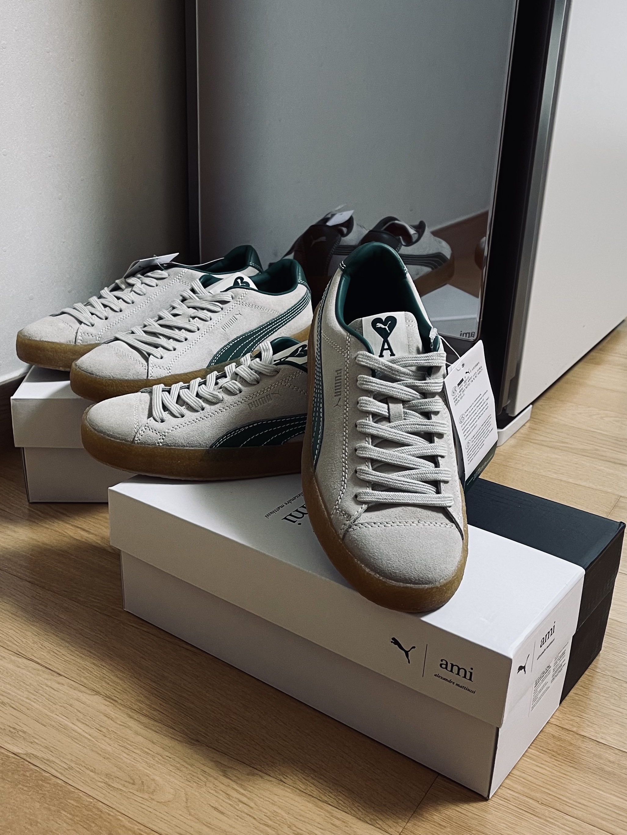 Puma x AMI Suede Crepe Pristine 착용 스타일
