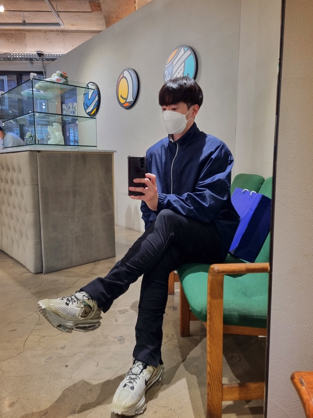 Nike x Matthew M Williams Zoom 004 Stone, Nike x Kim Jones Reversible Wind Breaker Navy - US/EU 착용 스타일