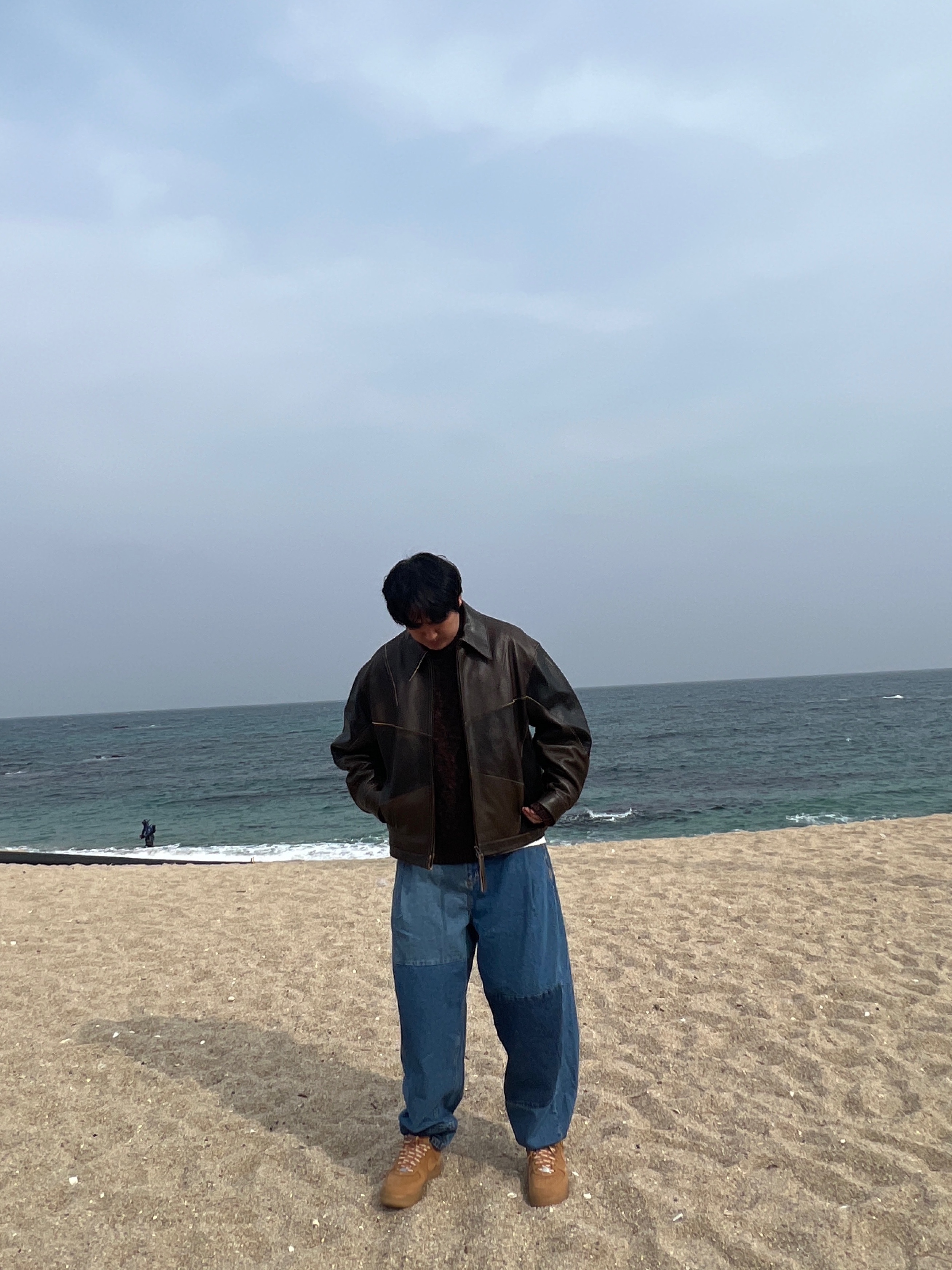 Zara x Ader Error Barrel Leg Jeans Blue, Nike x Supreme Air Force 1 Low Flax 착용 스타일 - 1