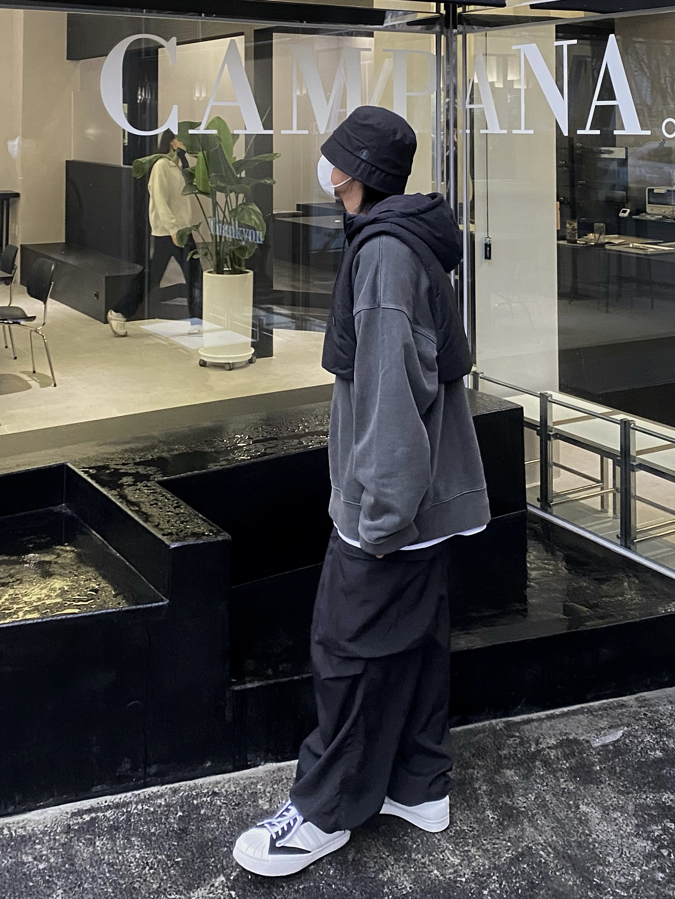 Y-3 Yohji Star White 착용 스타일 - 1