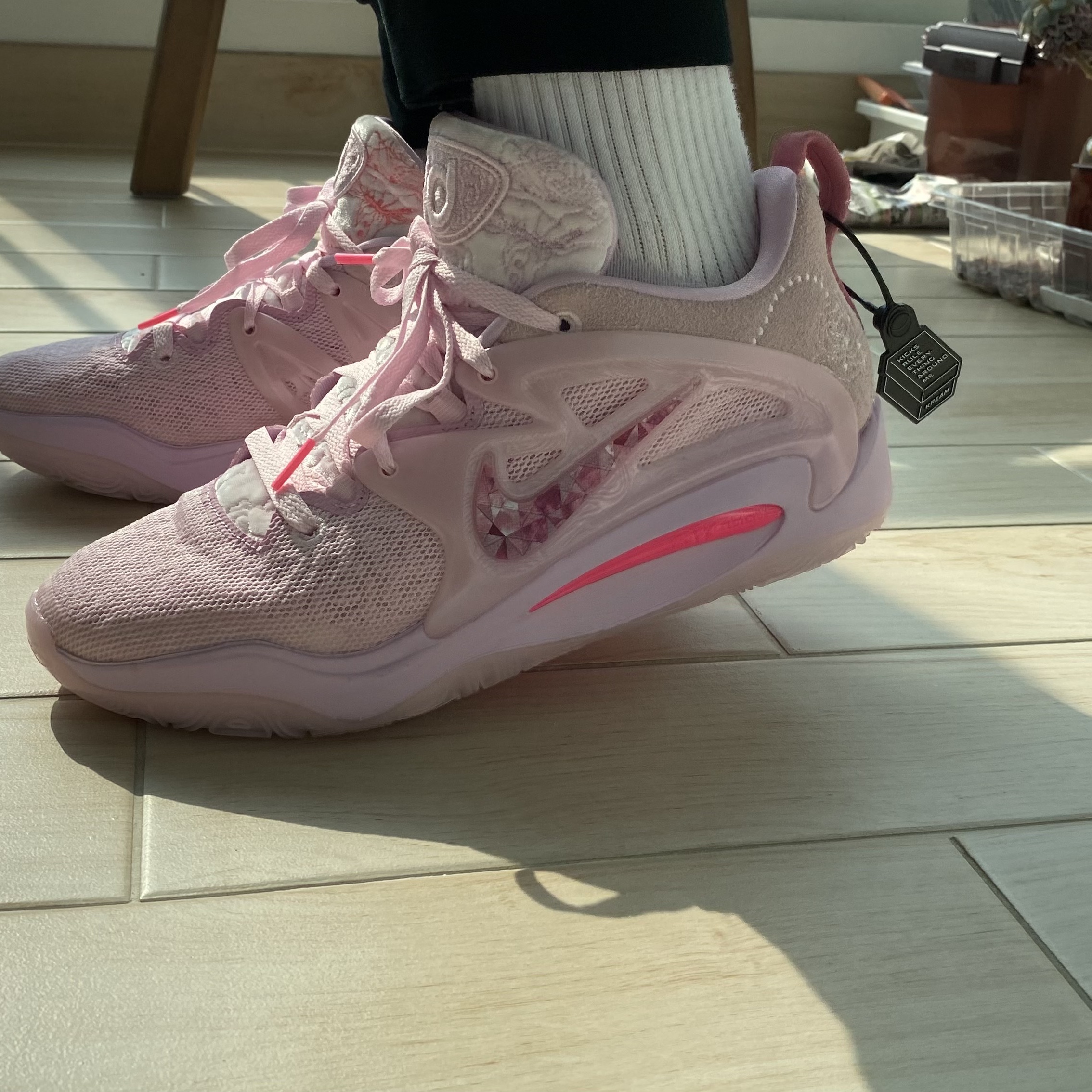 Nike KD 15 EP Pink Foam 착용 스타일 - 3