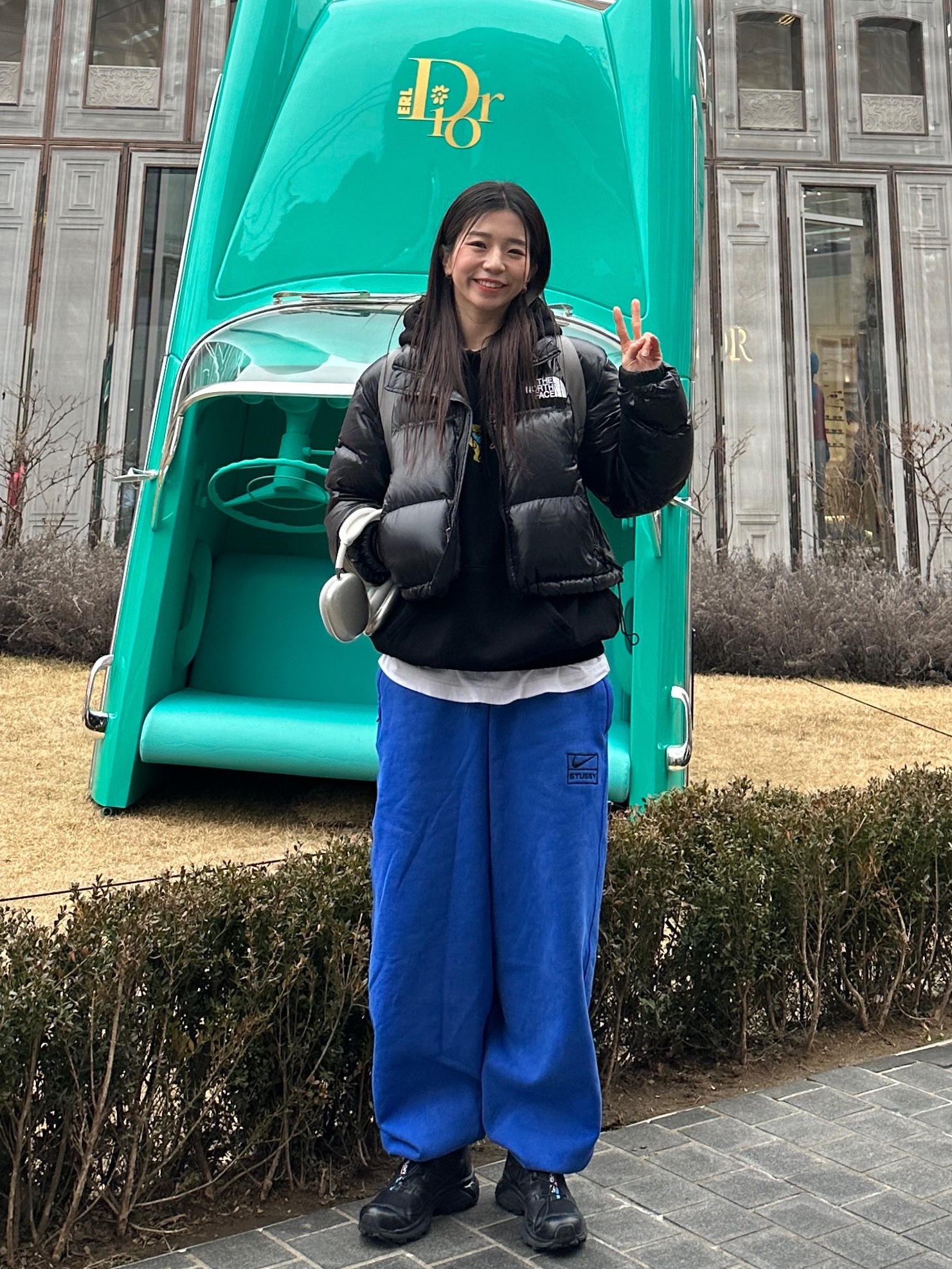 Nike x Stussy NRG Acid Washed Fleece Pants Game Royal (DR4025-480), Salomon XT-6 ADV Black 착용 스타일 - 2