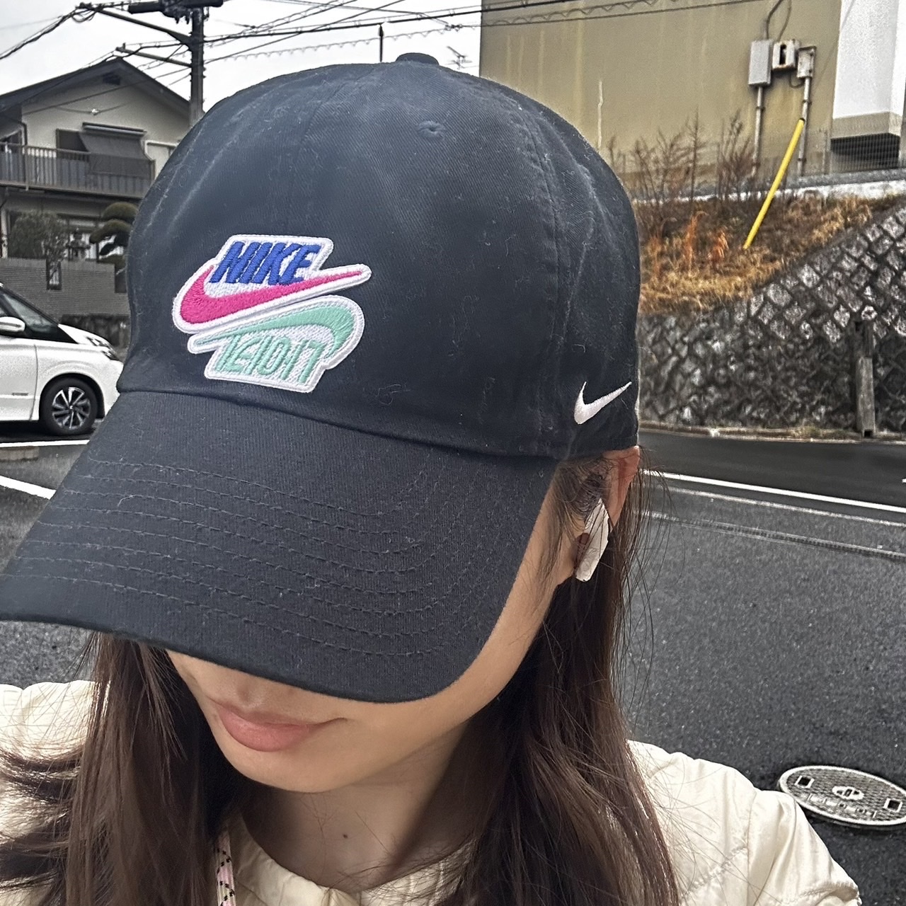 Nike Heritage 86 Futura Washed Cap Black White 착용 스타일