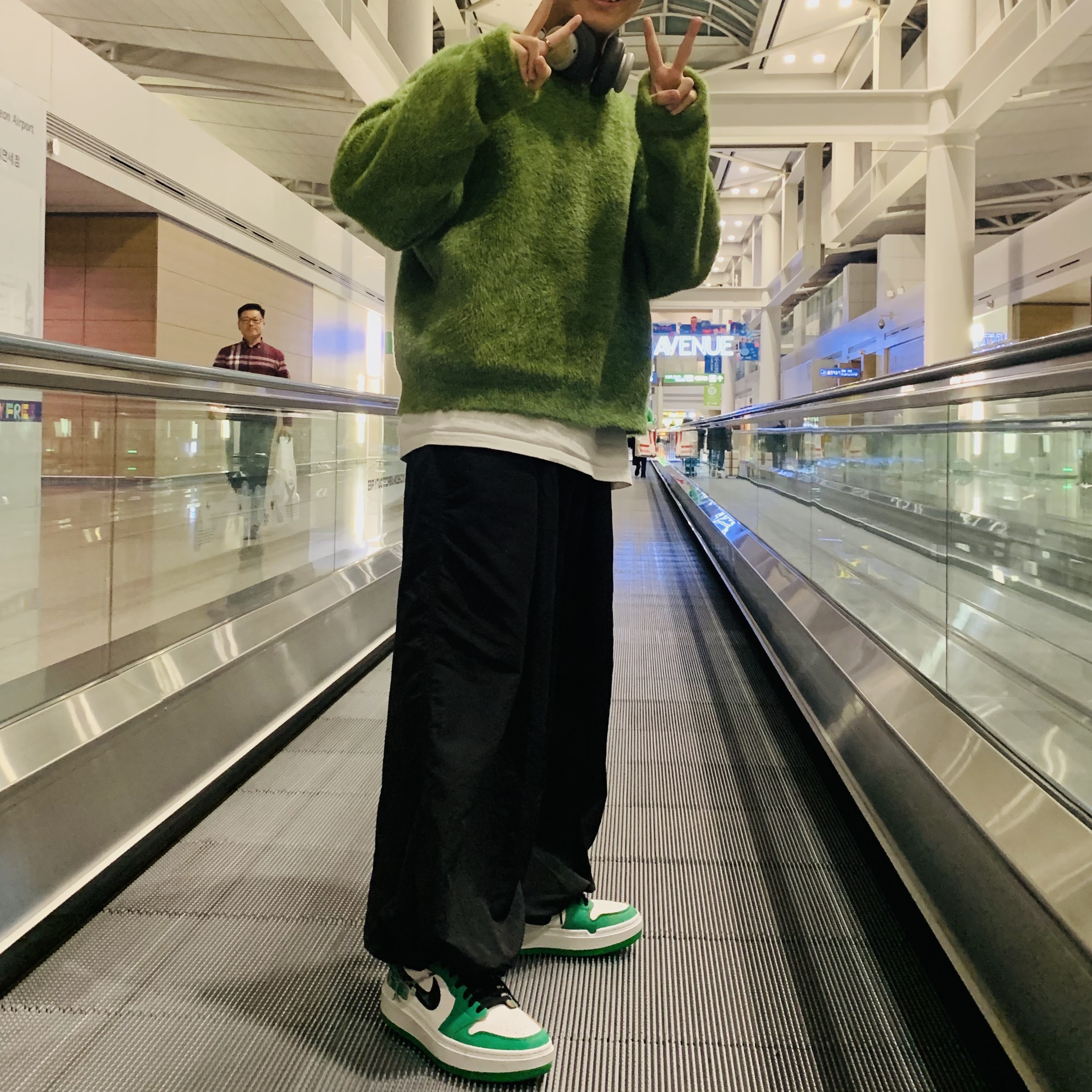 (W) Jordan 1 Elevate Low SE Lucky Green 착용 스타일