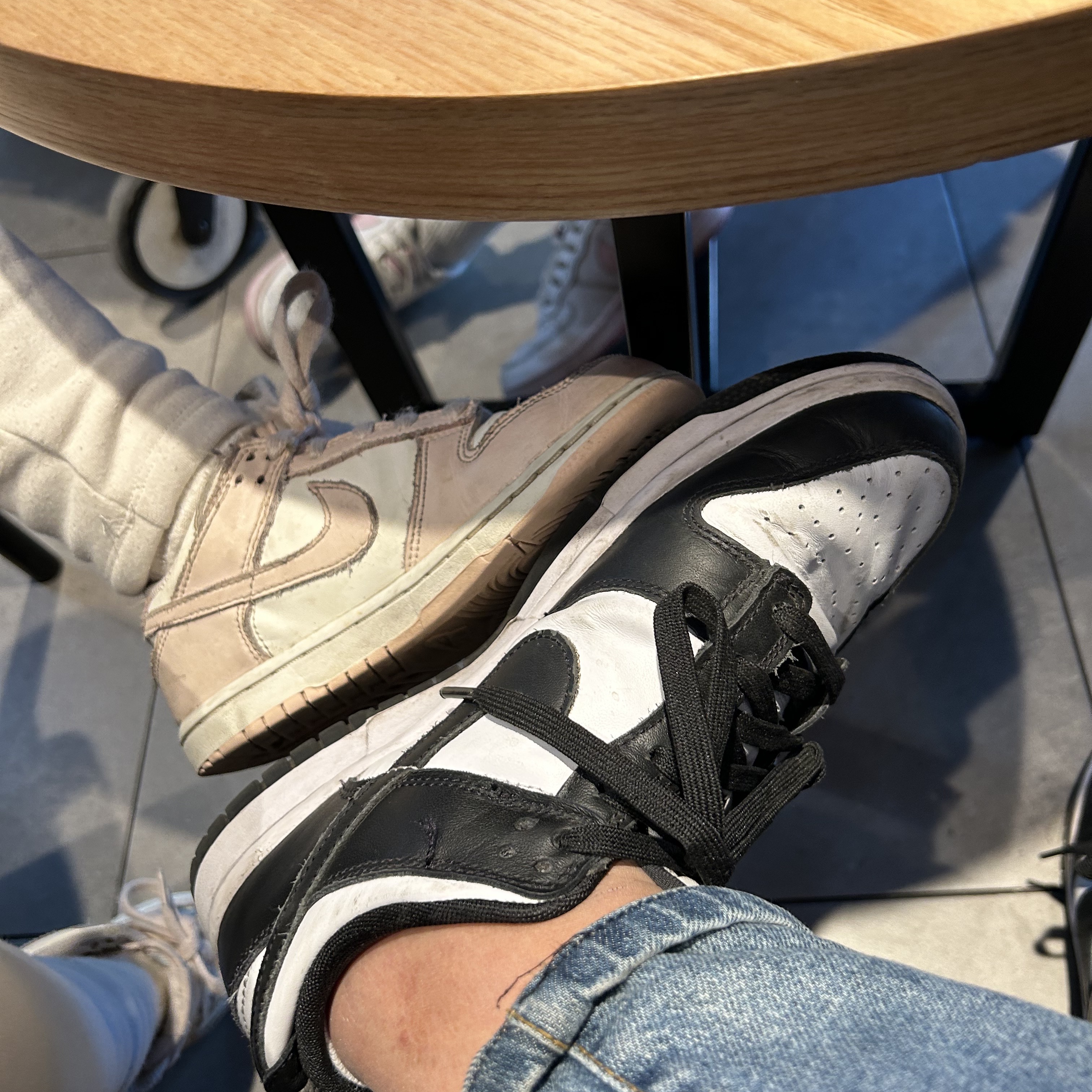 Nike Dunk Low Retro Black, (PS) Nike Dunk Low Orange Pearl 착용 스타일