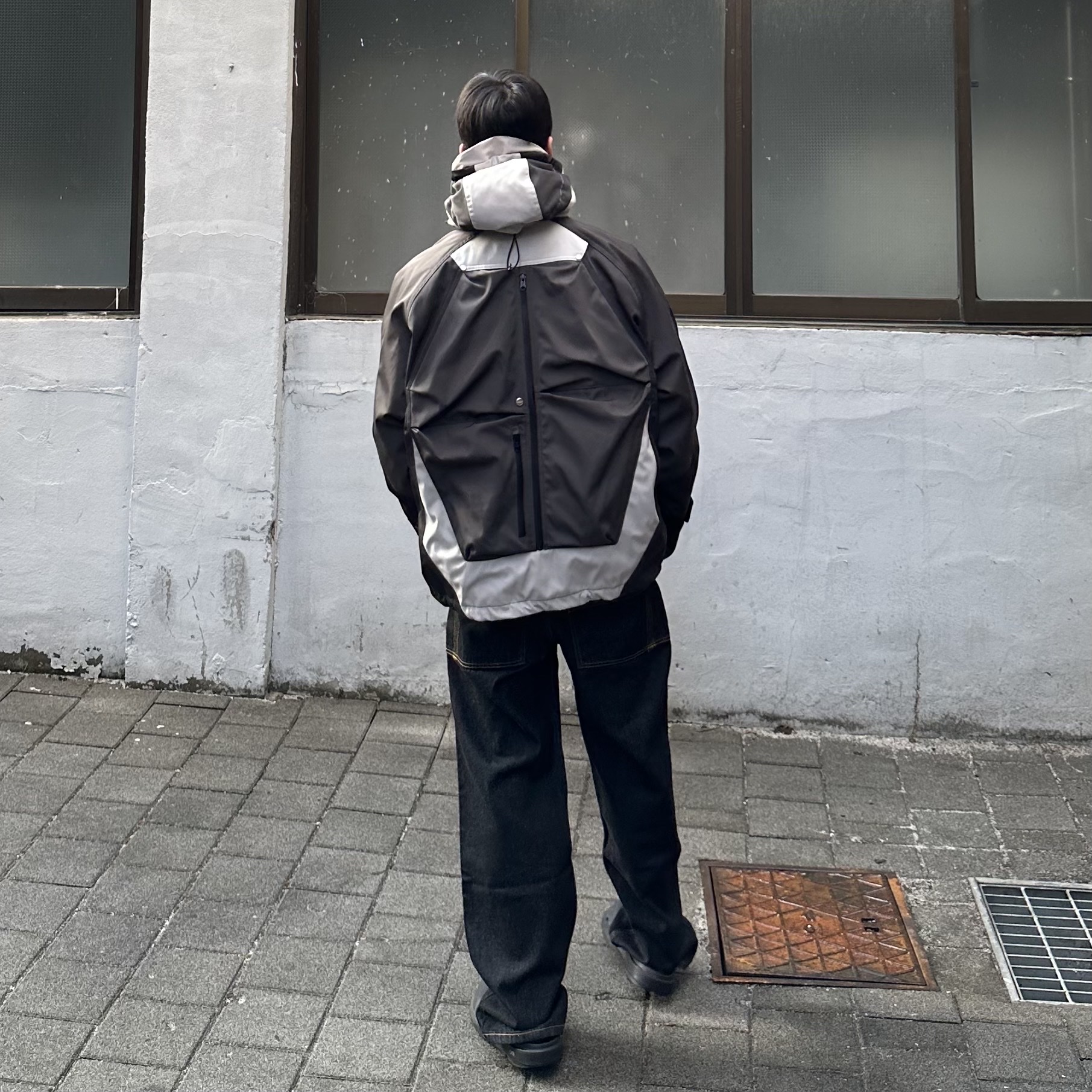 Undermycar Kame Multi Zip Turtle Shell Parka Driftwood - 22FW 착용 스타일 - 2