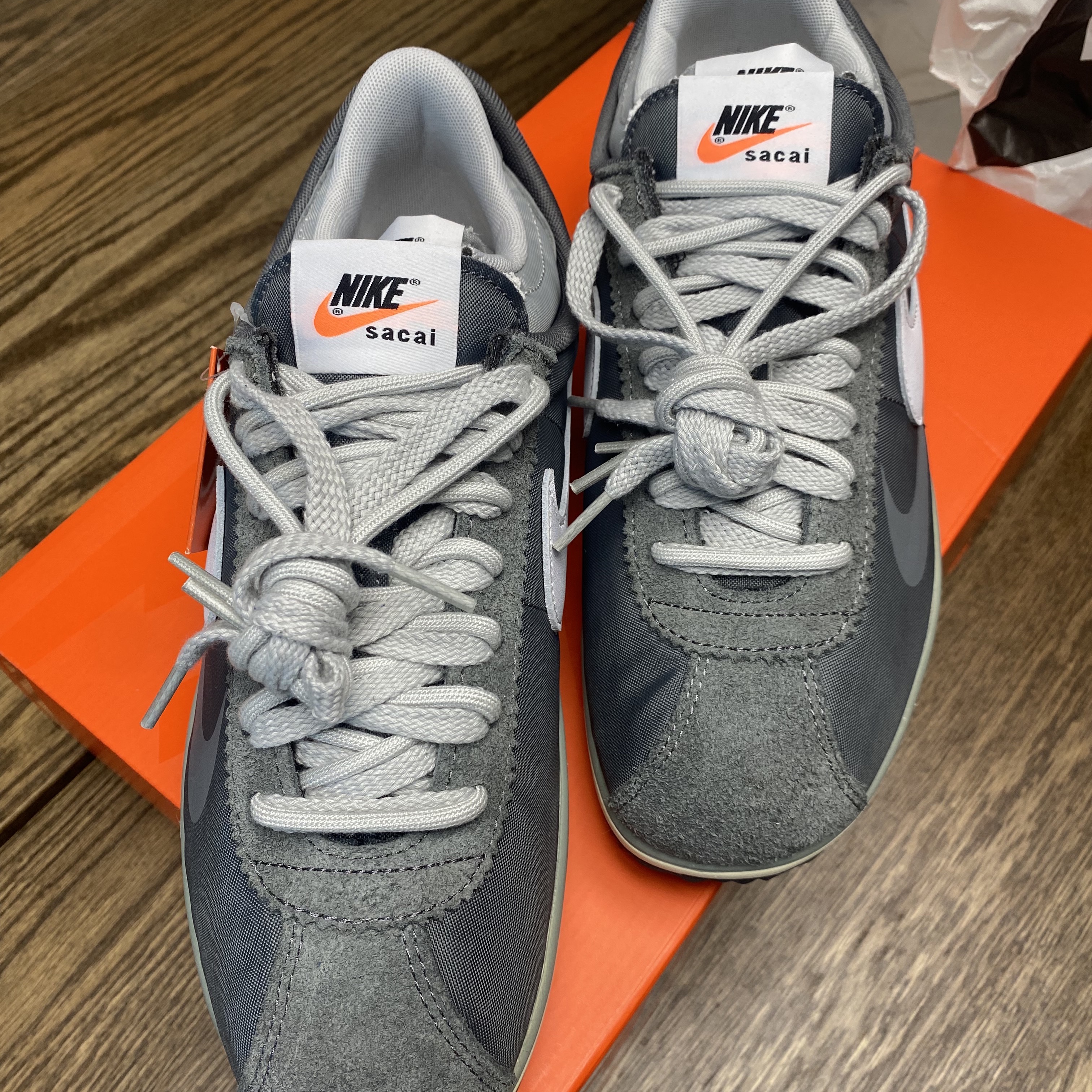 Nike x Sacai Zoom Cortez SP Iron Grey 착용 스타일 - 1