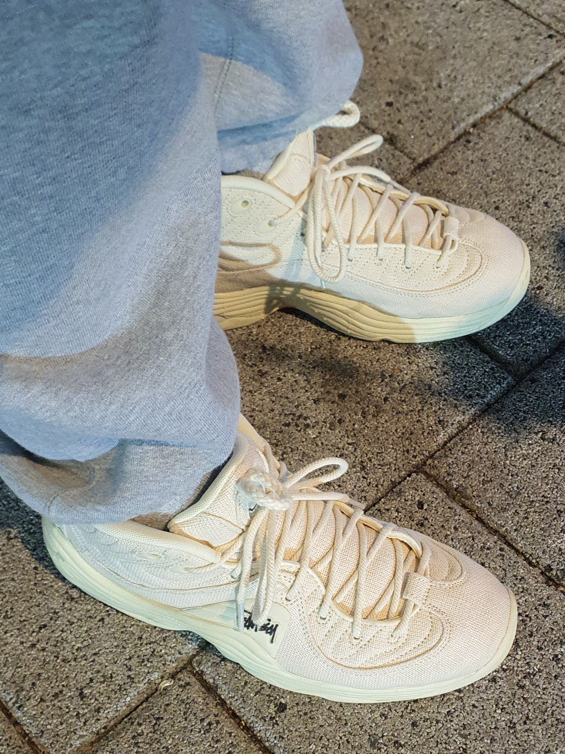 Nike x Stussy Air Penny II Fossil, Nike x Stussy Air Penny II Rattan and Limestone 착용 스타일 - 1