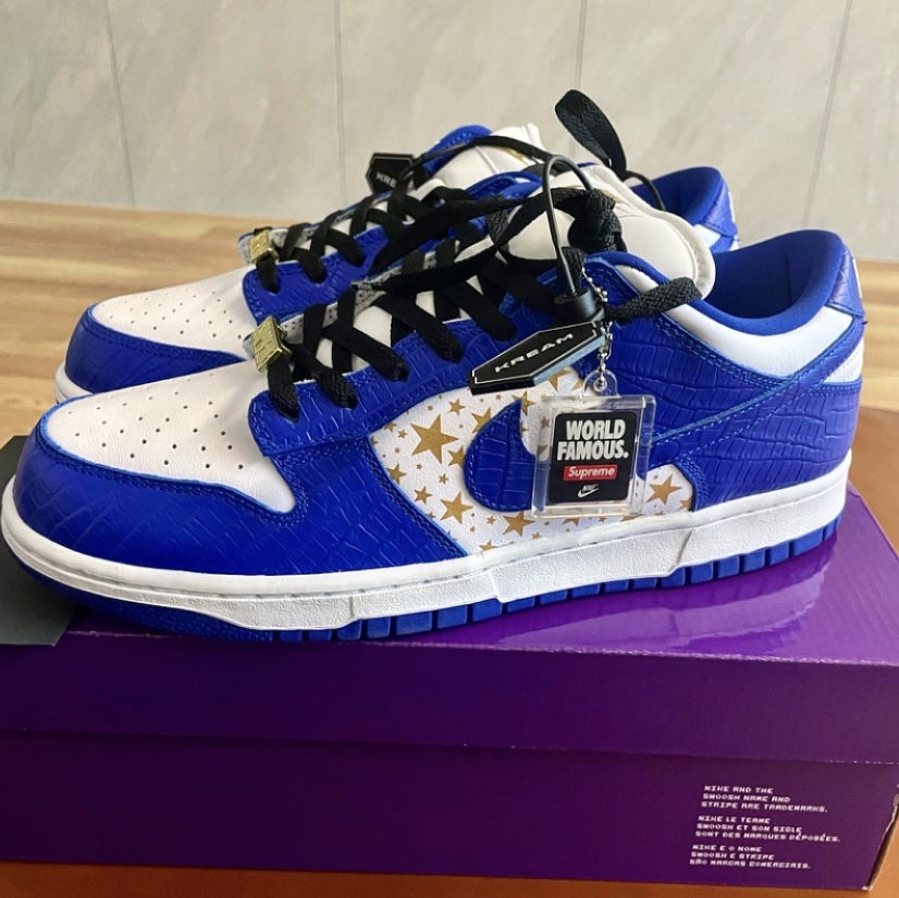 Nike x Supreme SB Dunk Low Black, Nike x Supreme SB Dunk Low Hyper Blue 착용 스타일 - 5