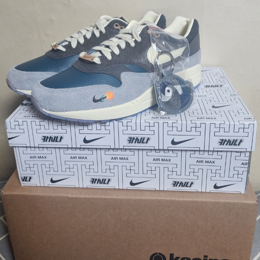 Nike x Kasina Air Max 1 SP Won-Ang Particle Grey 착용 스타일 - 2