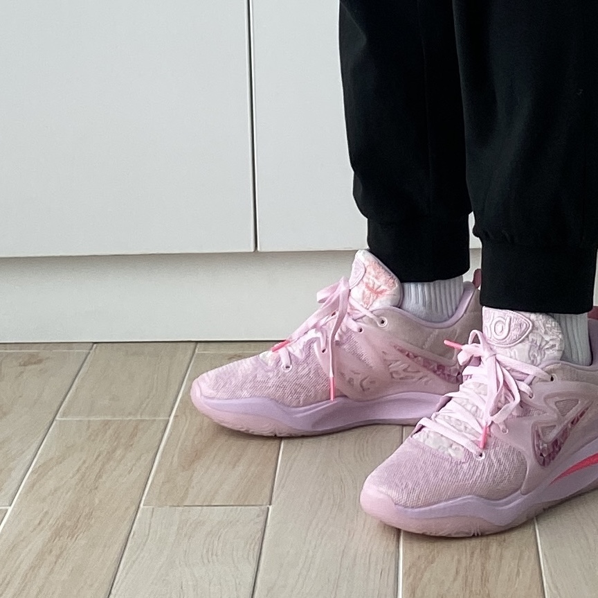 Nike KD 15 EP Pink Foam 착용 스타일 - 4