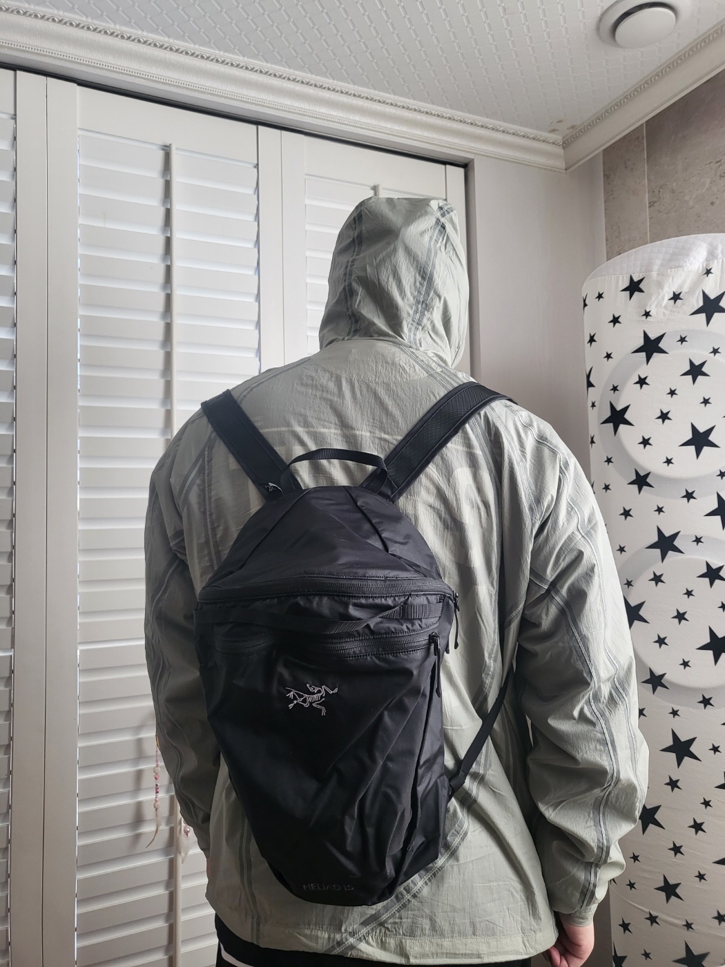 Arc'teryx Heliad 15 Backpack Black, Sansan Gear Seam Sealing Jacket Jade - 22FW 착용 스타일