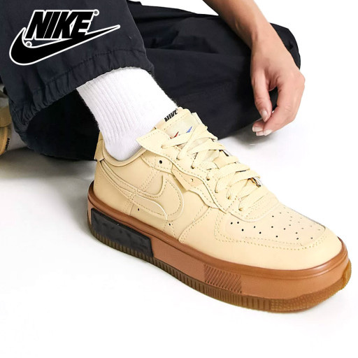 (W) Nike Air Force 1 Fontanka Sesame Black 착용 스타일 - 1