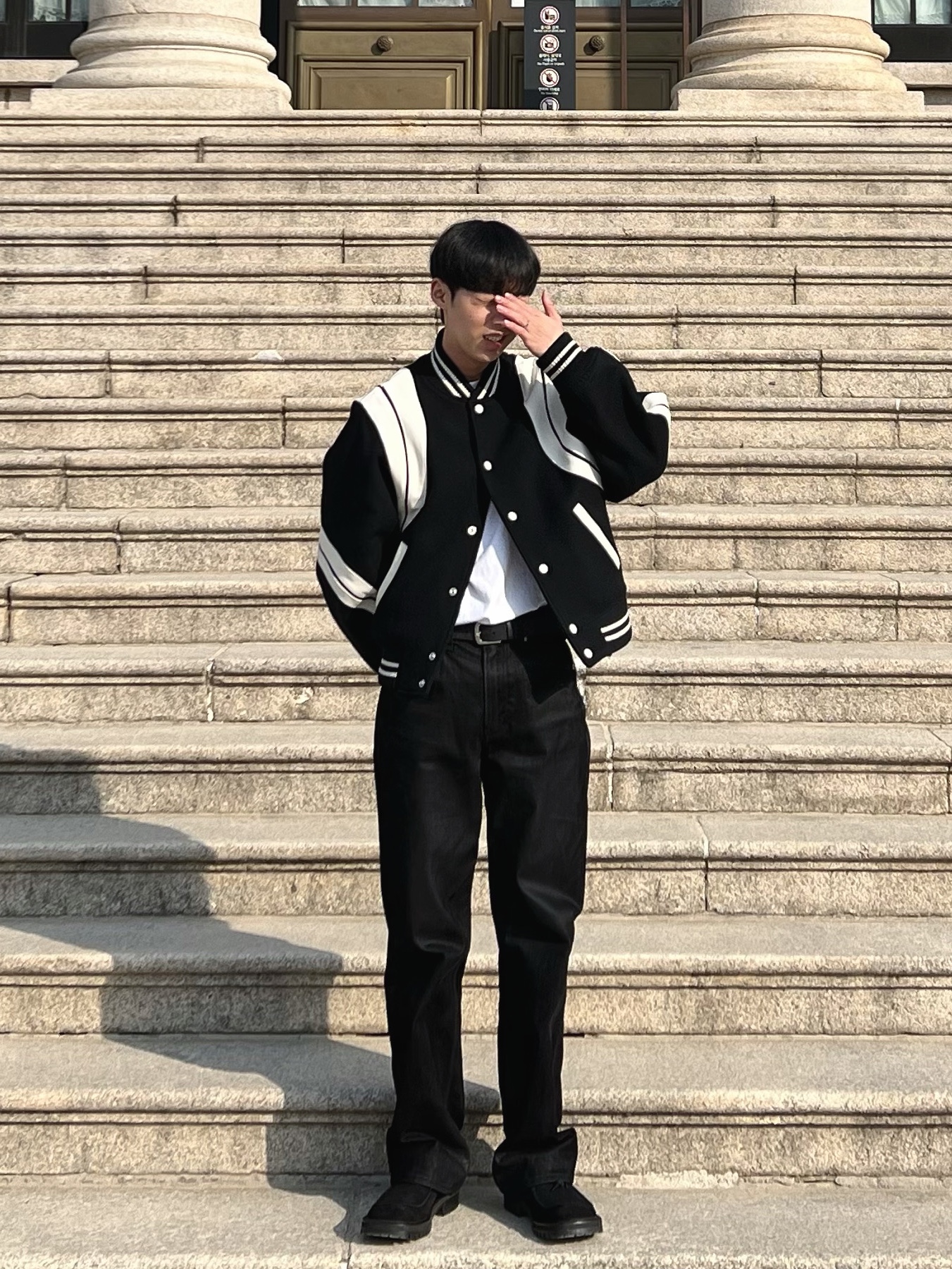 Ader Error Twit Jumper Noir, Ader Error Curve; BS01 Noir ์ฐฉ์ฉ ์คํ์ผ