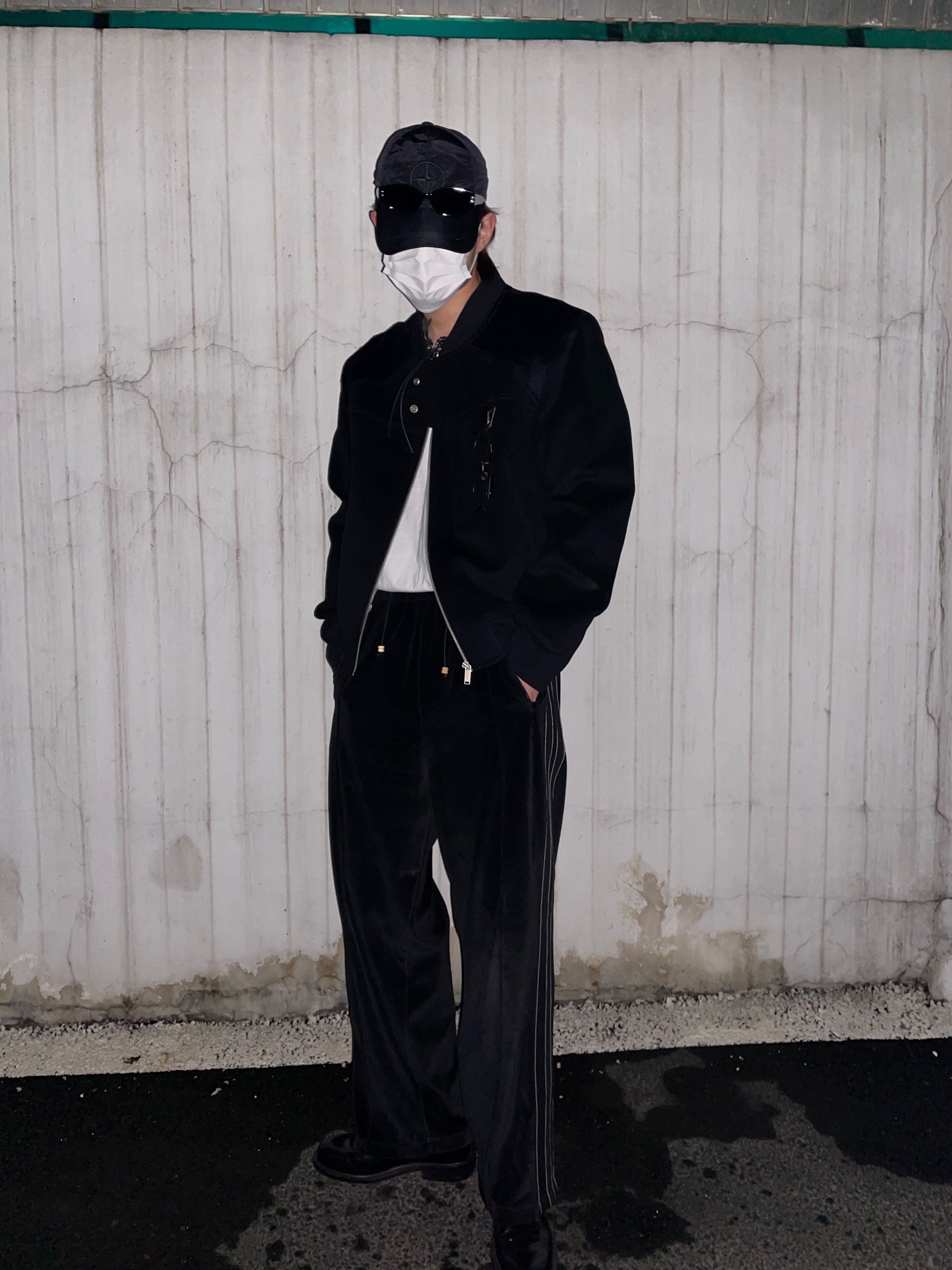 Undermycar Gaudin Alpaca Shoulder Wool Blouson Moonless Night - 22SS 착용 스타일 - 2