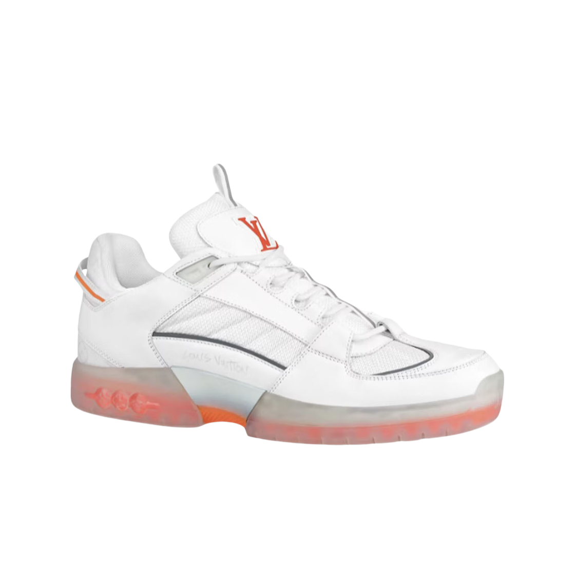 루이비통 x 루시안 클락 어 뷰 스니커즈 화이트 오렌지(Louis Vuitton x Lucien Clark A View Sneakers White Orange) - 1