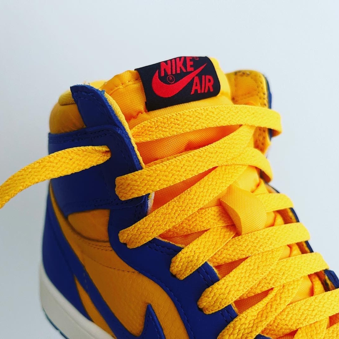 (W) Jordan 1 Retro High OG Game Royal and Varsity Maize 착용 스타일 - 1