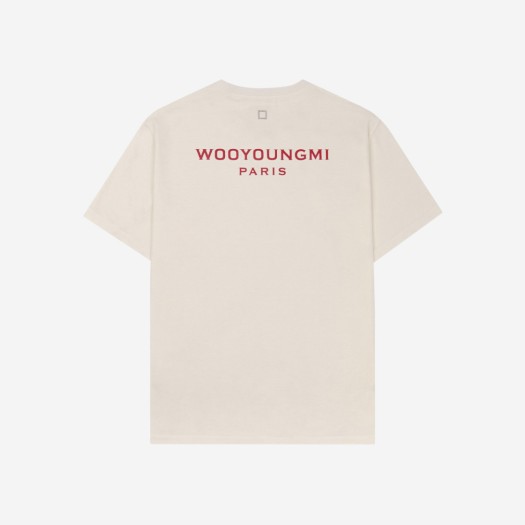 Wooyoungmi Red Back Logo T-Shirt Ivory - 22SS