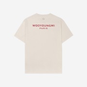 Wooyoungmi Red Back Logo T-Shirt Ivory - 22SS
