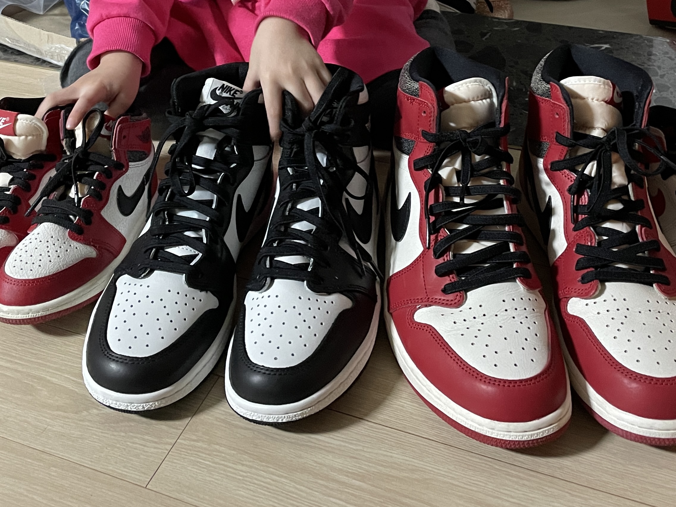 Jordan 1 High 85 Black White, (PS) Jordan 1 Retro High OG Chicago 2022 착용 스타일