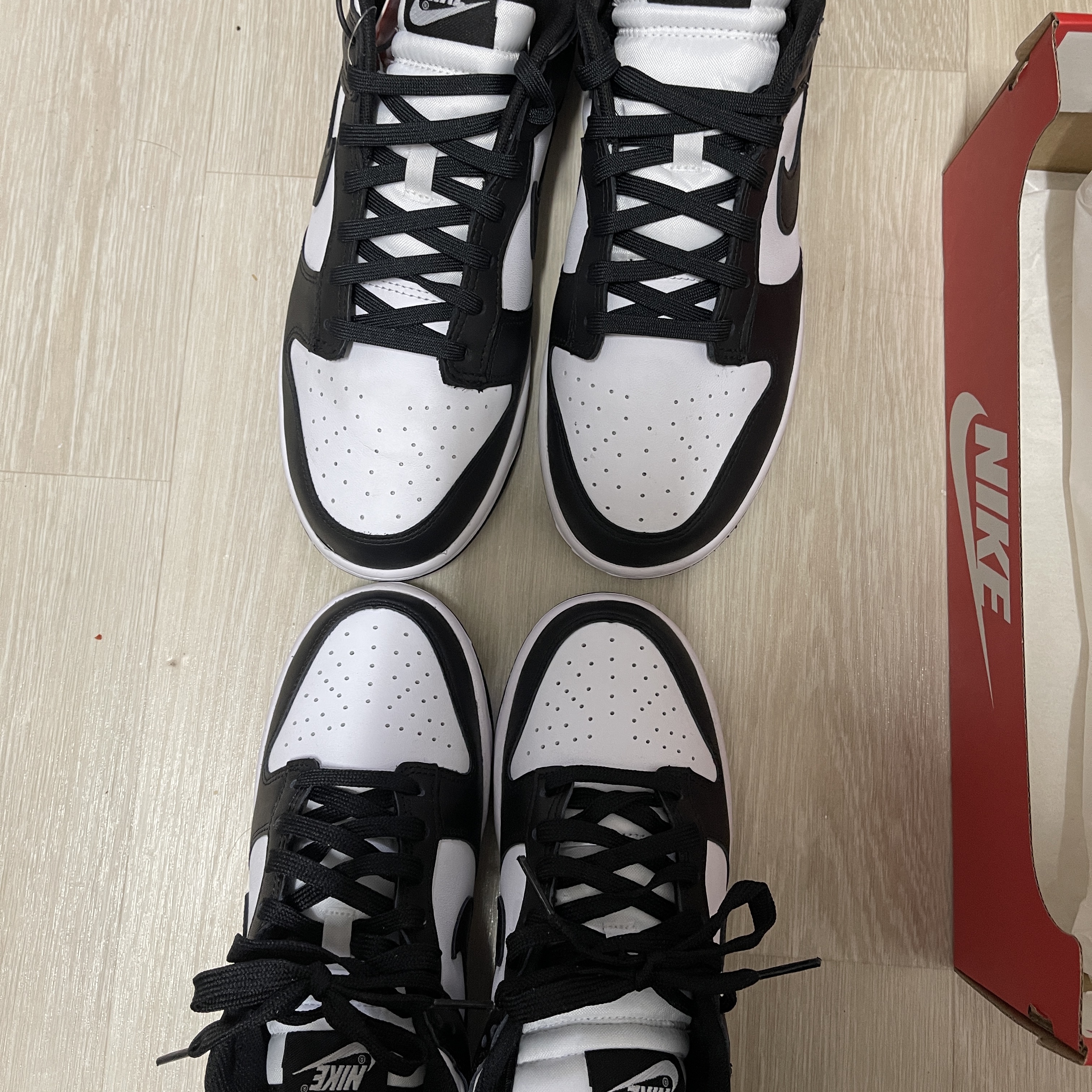 (W) Nike Dunk Low Black, Nike Dunk Low Retro Black 착용 스타일 - 2