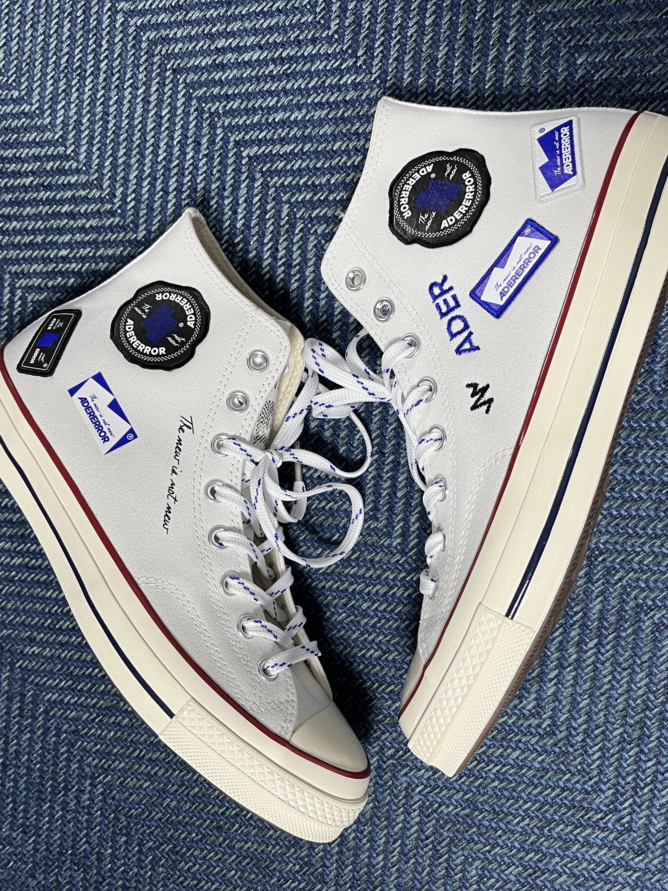 Converse x Ader Error Chuck 70 High White, Converse Chuck 70 High Vintage Canvas White 착용 스타일 - 1