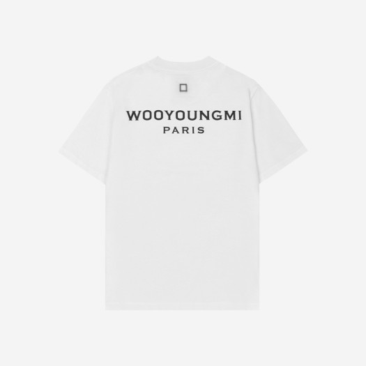 (W) 우영미 블랙 백로고 슬림 티셔츠 화이트 - 22FW