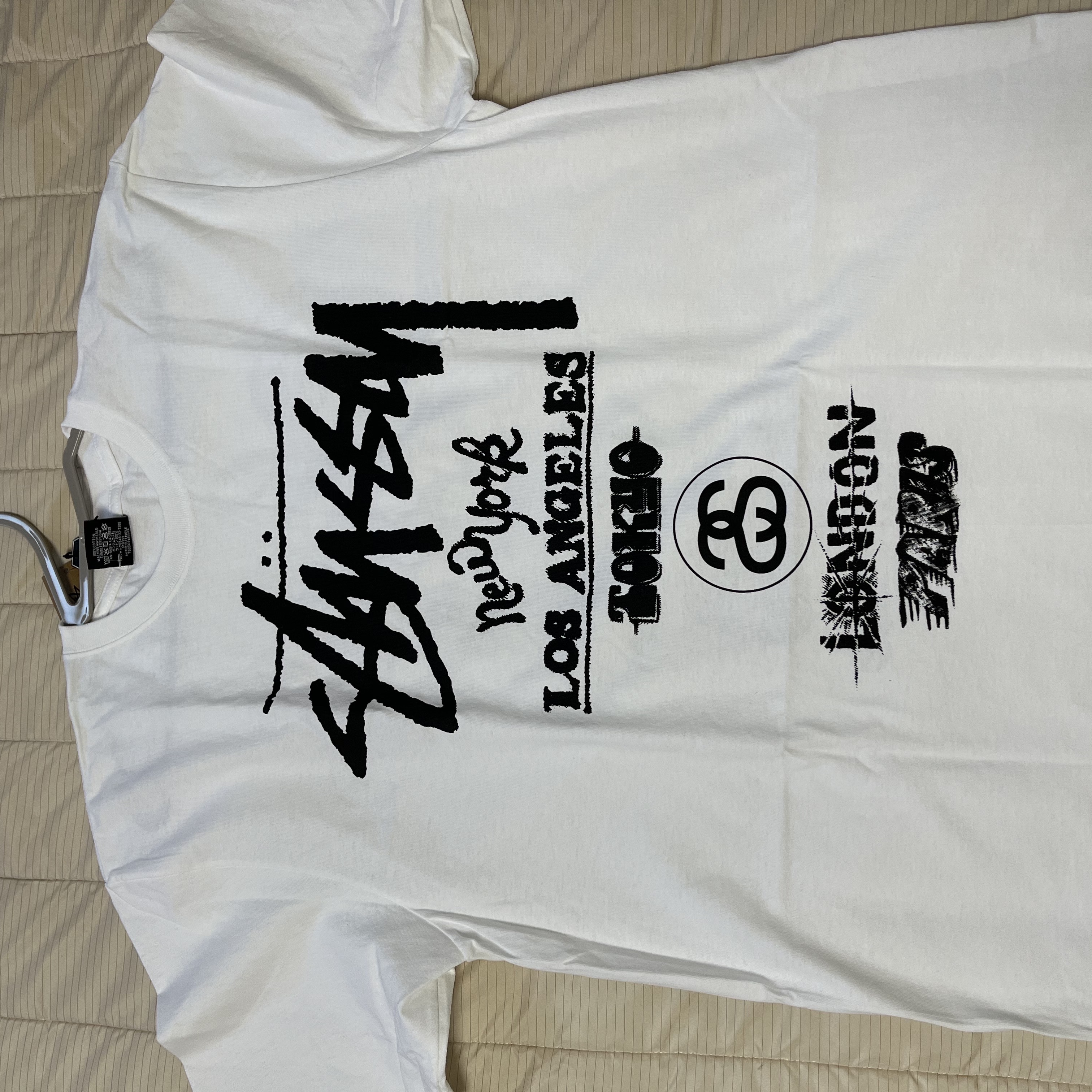 Stussy Tour T-Shirt White 착용 스타일