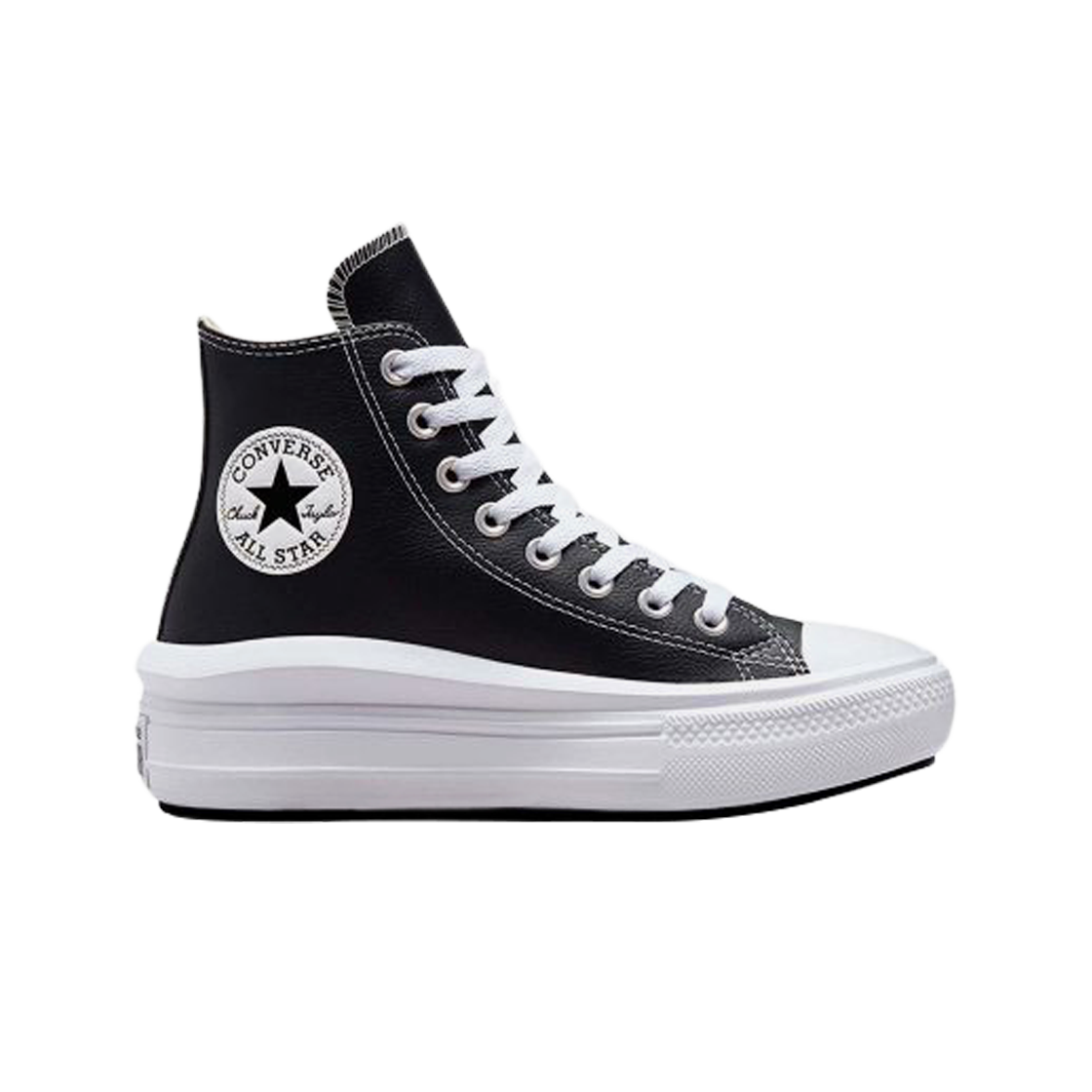컨버스 척 테일러 올스타 무브 하이 레더 블랙