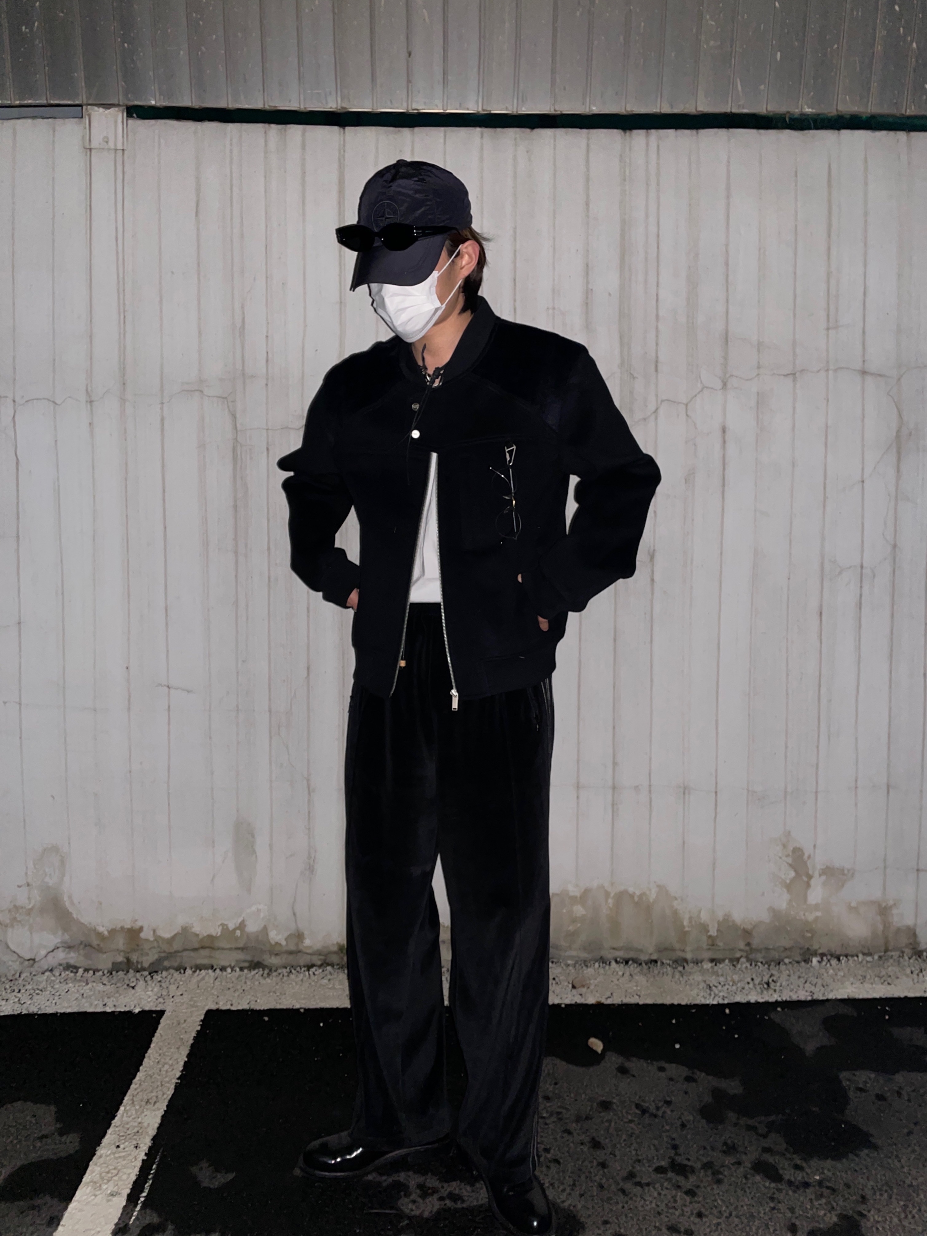 Undermycar Gaudin Alpaca Shoulder Wool Blouson Moonless Night - 22SS 착용 스타일 - 1