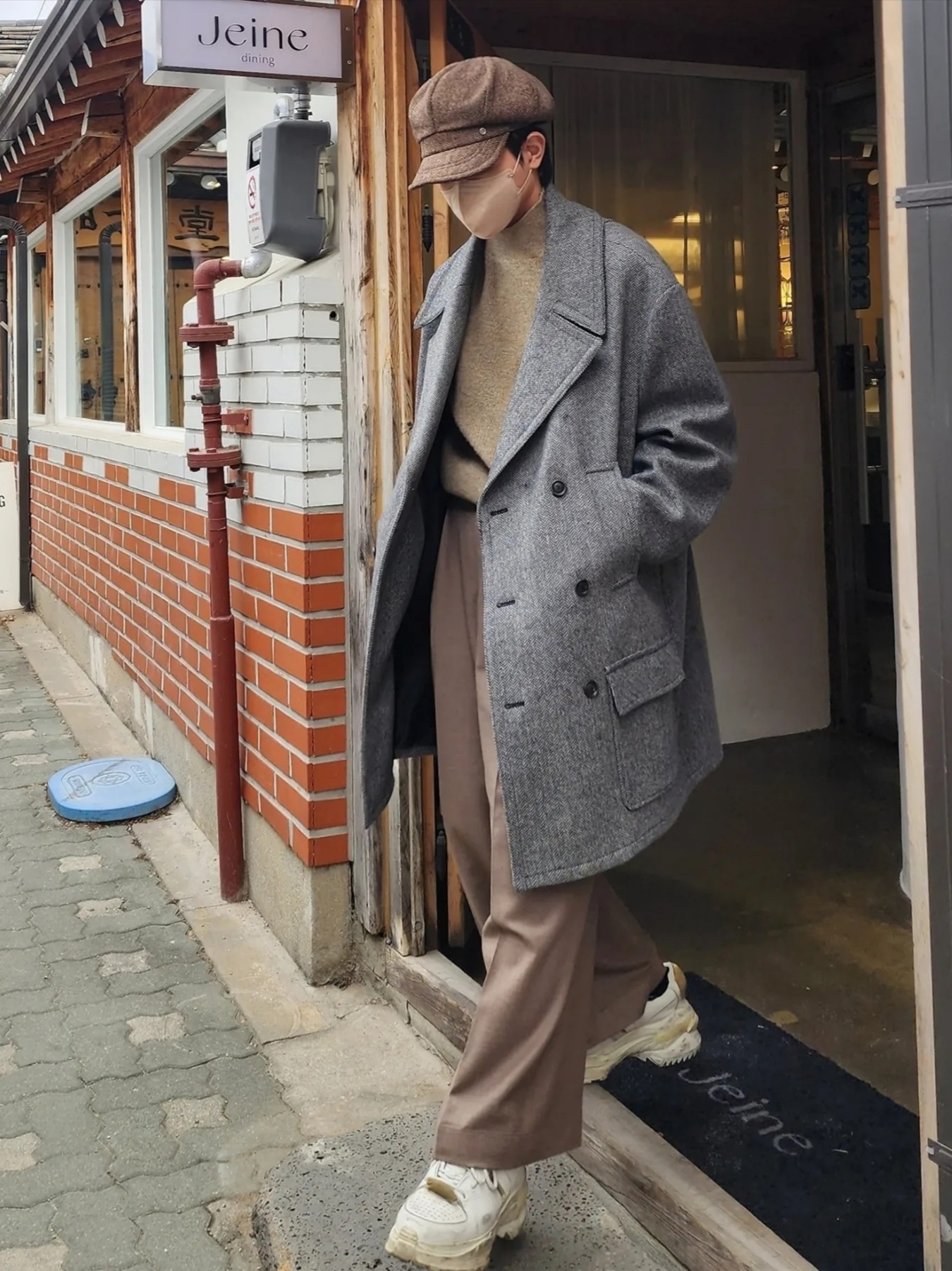 Maison Margiela Low-top Retro Fit Sneakers White 착용 스타일