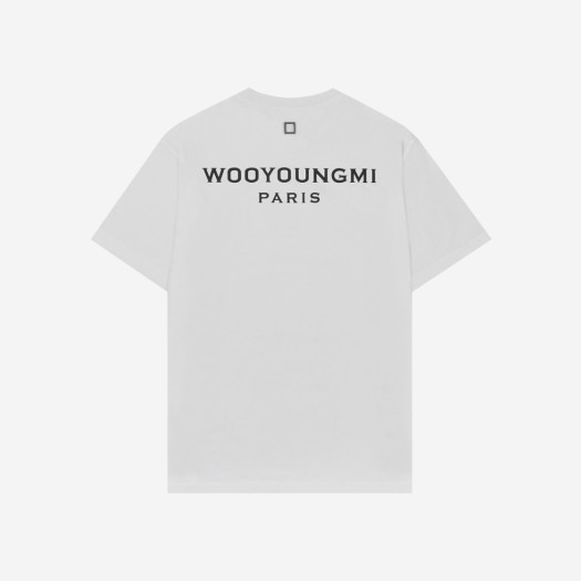 (W) 우영미 블랙 백로고 티셔츠 화이트 - 22FW