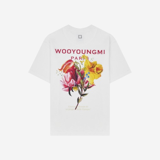 (W) 우영미 컬러 플라워 티셔츠 화이트 - 22SS
