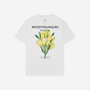 Wooyoungmi Flower Print Back Logo T-Shirt White - 22SS
